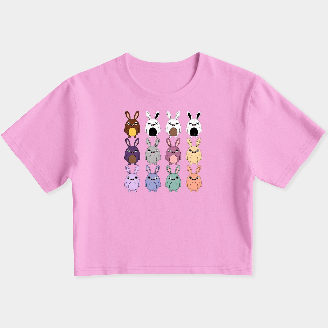 Labubu Rainbow Women's Slim Fit Baby Tee