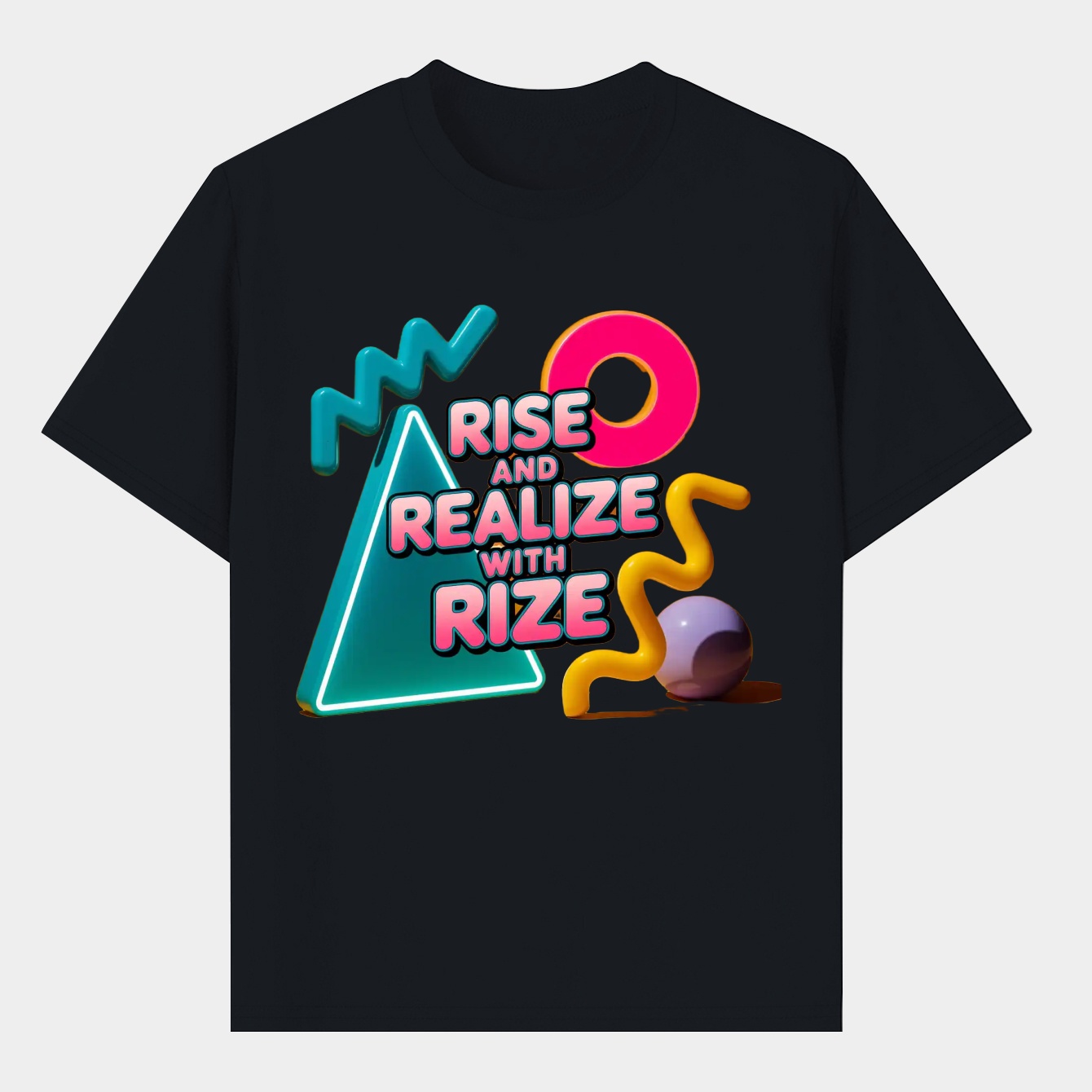 Rise and Realize 80s Vibes Men's T-Shirt