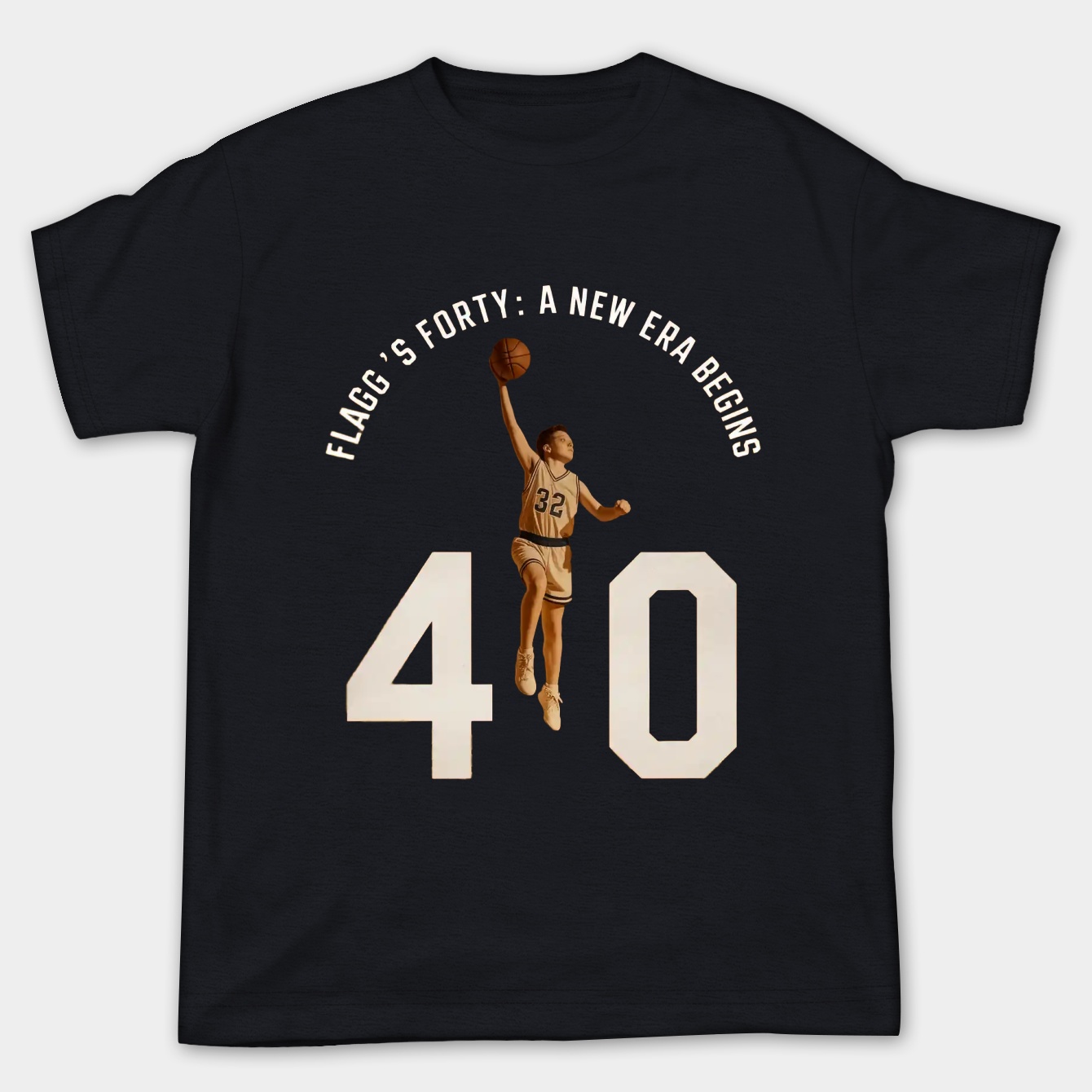 Flagg’s Forty Vintage Basketball Milestone Women's Plus Size T-shirt