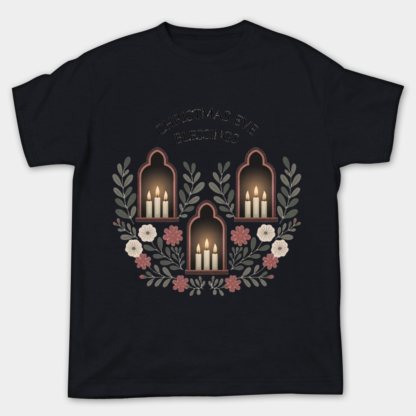 Christmas Eve Candlelit Windows