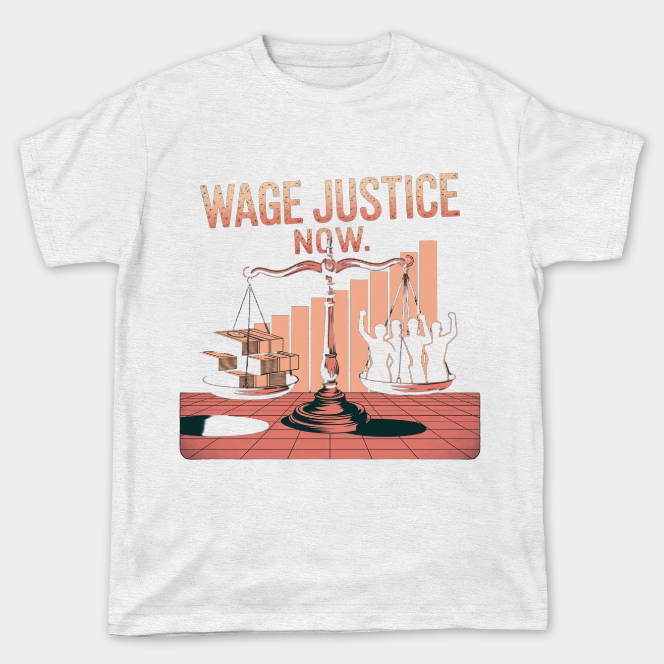 Wage Justice Now: Balance the Scales Women's Plus Size T-shirt