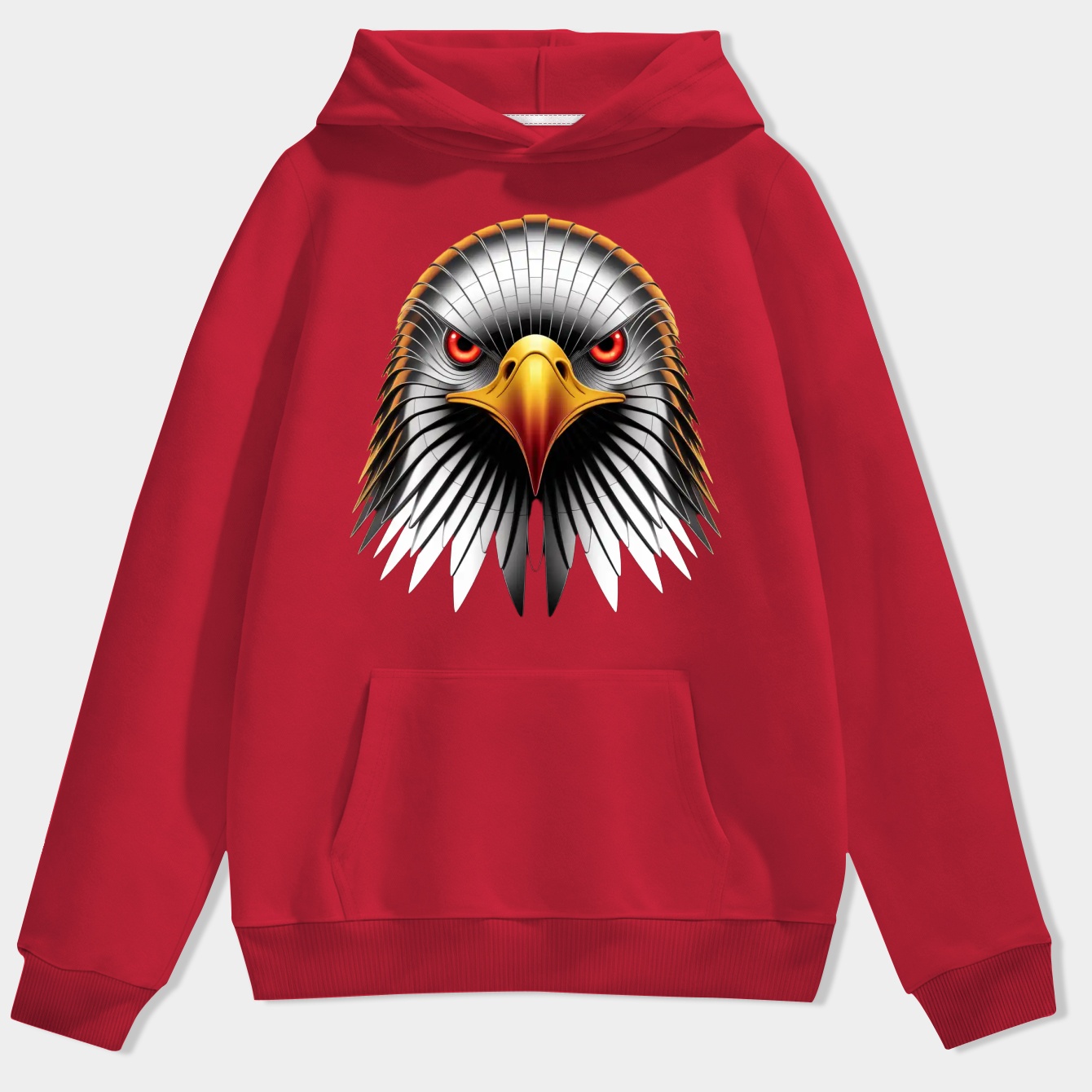 iron eagle head design Men's Hoodie