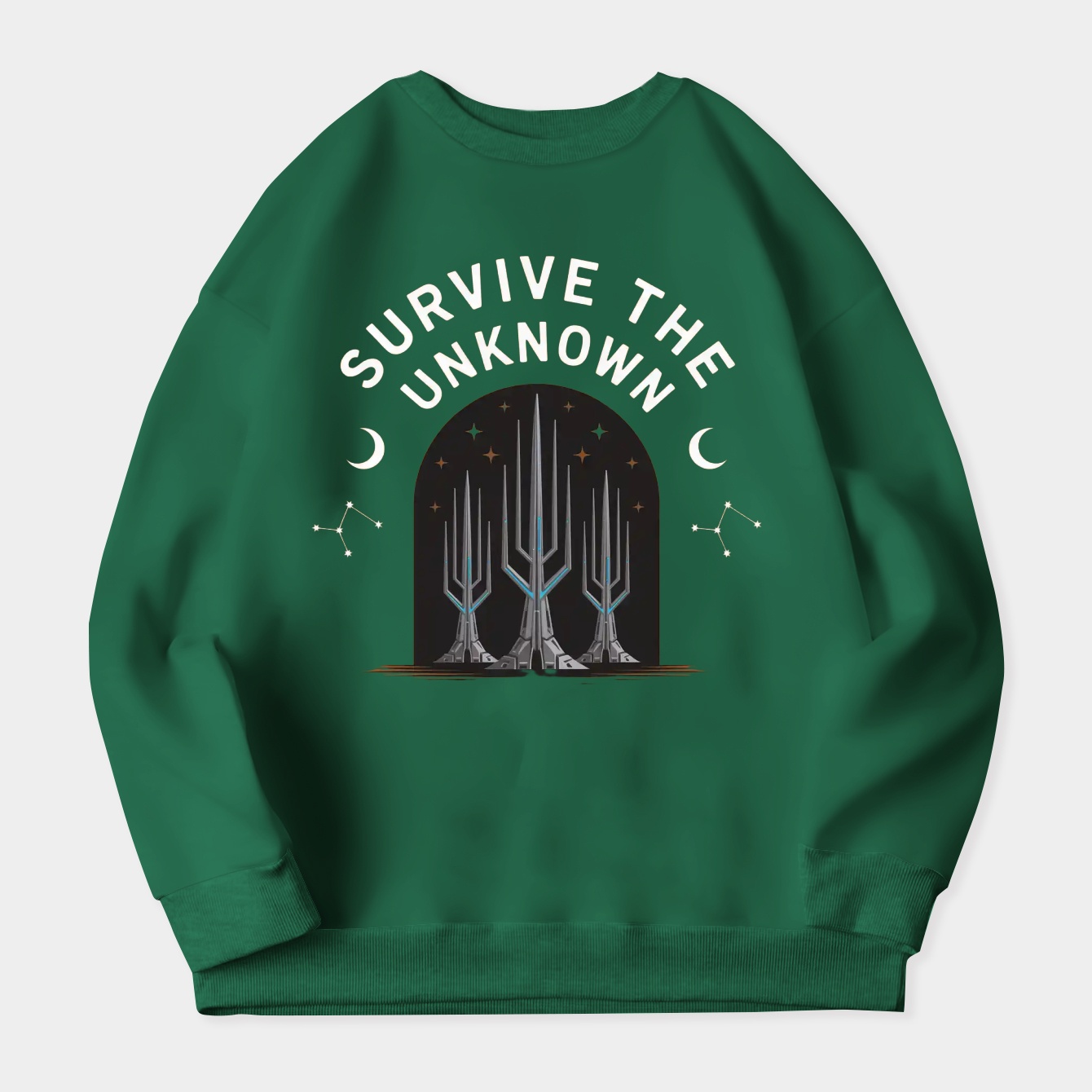 Survive the Unknown Sci-Fi Forest Women's Crewneck Sweatshirt