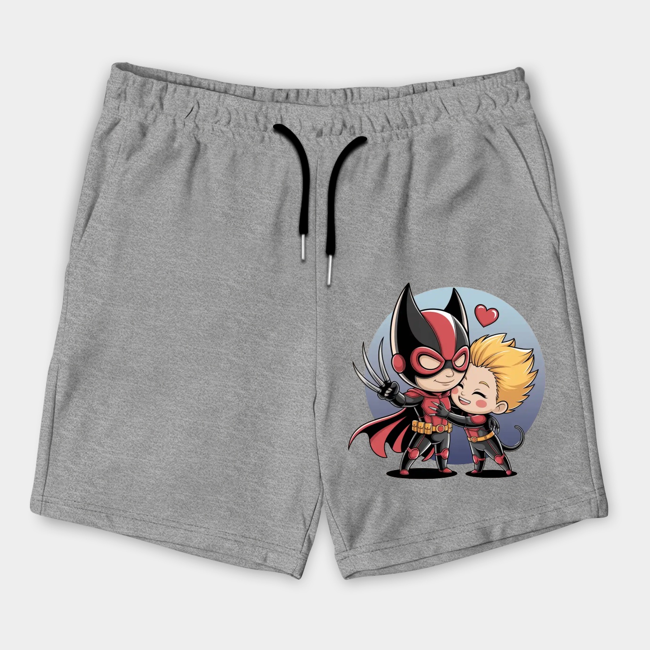 Mini Deadpool and Friend Wolverine Men's Shorts