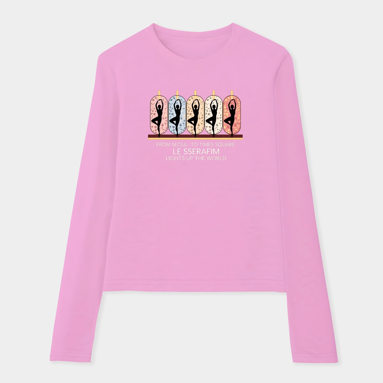 LE SSERAFIM Dancing Across Cities Women's Soft Long Sleeve T-Shirt