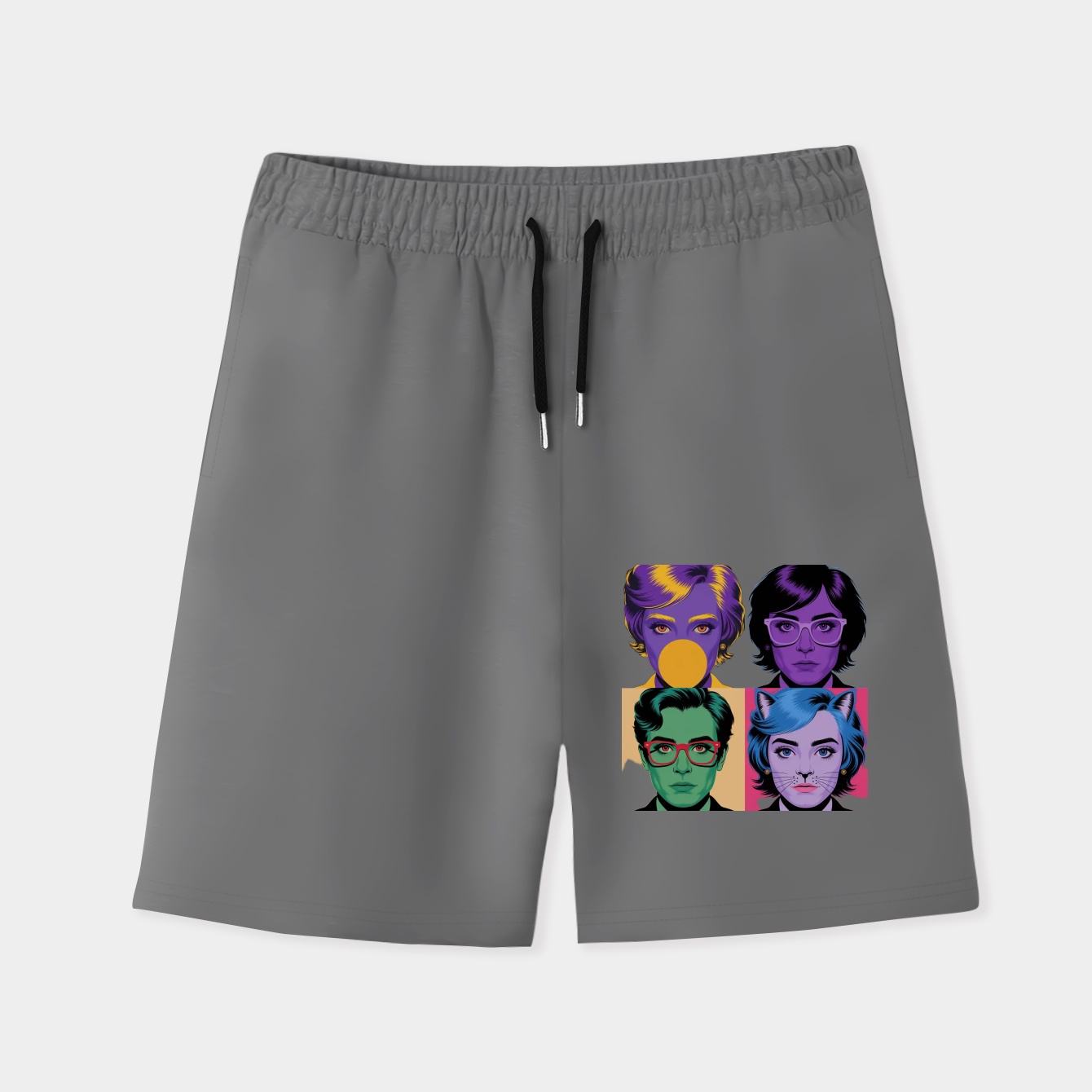 Dandadan Anime Eyes Panel Men's Quick-Dry Athletic Shorts
