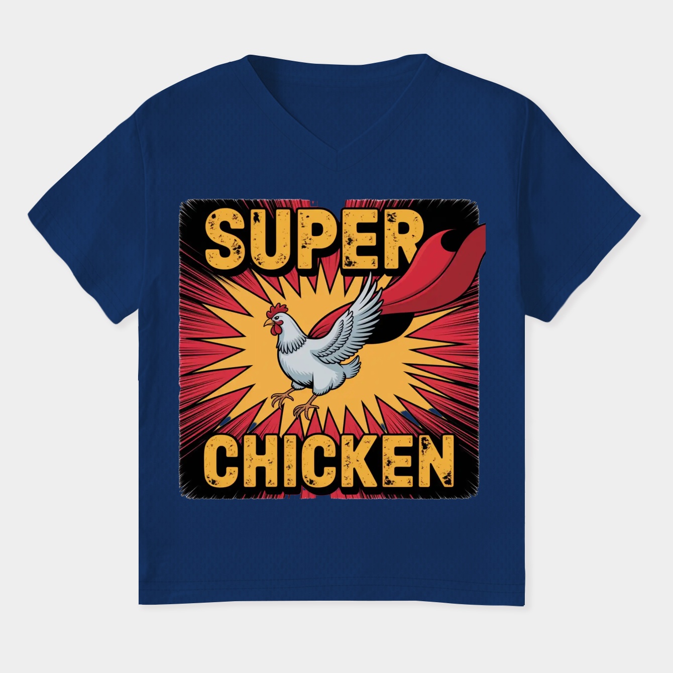 Super Chicken Women's Plus Size V-Neck T-Shirt