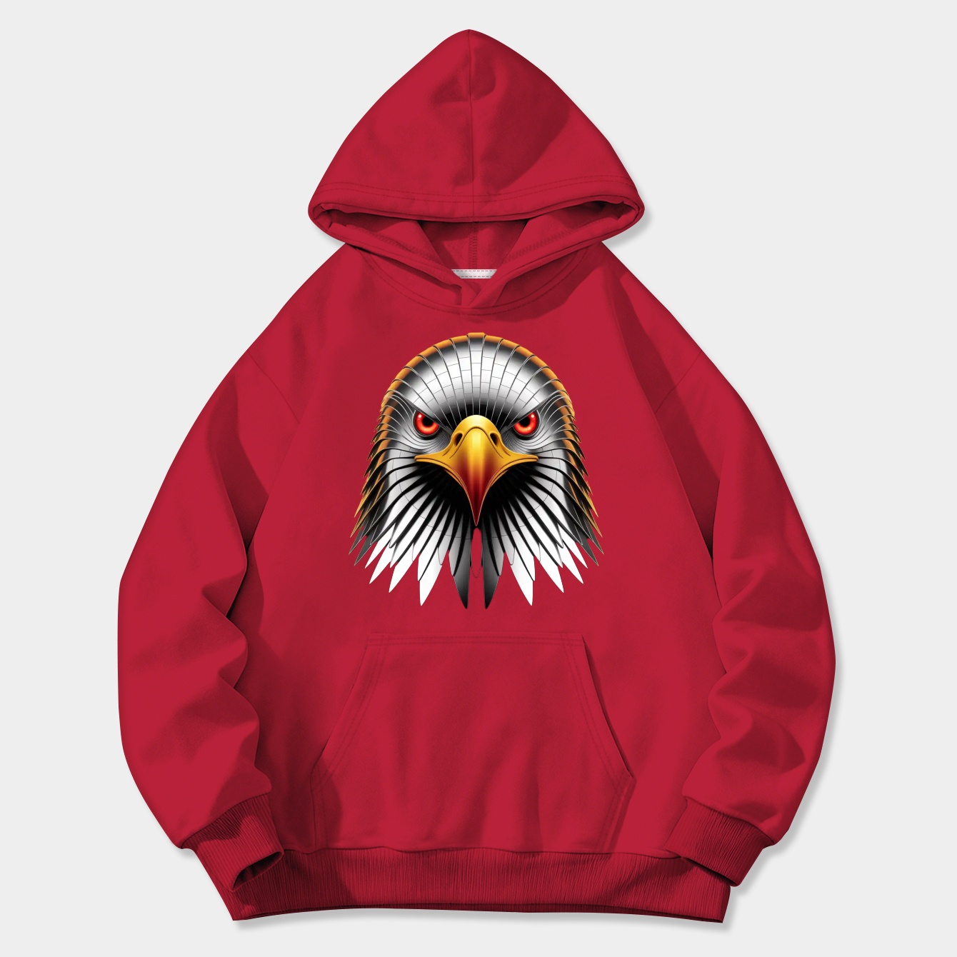 iron eagle head design Women's Plus Size Hoodie