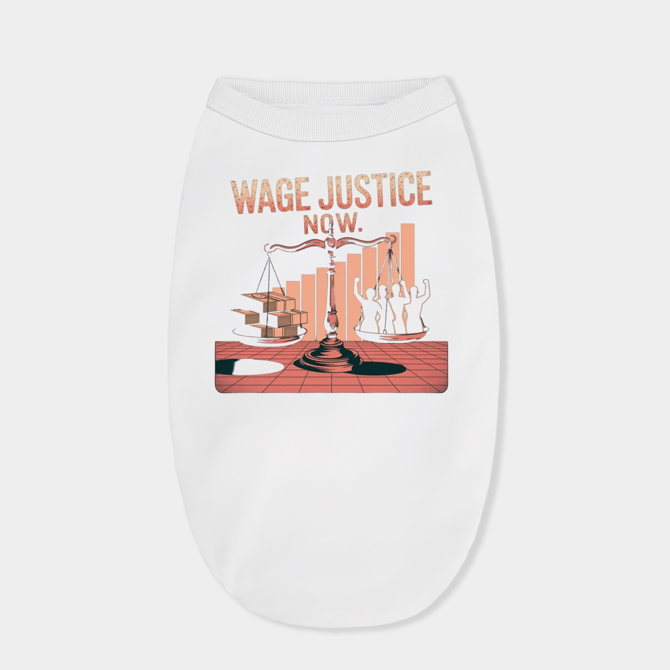 Wage Justice Now: Balance the Scales Dog Shirt