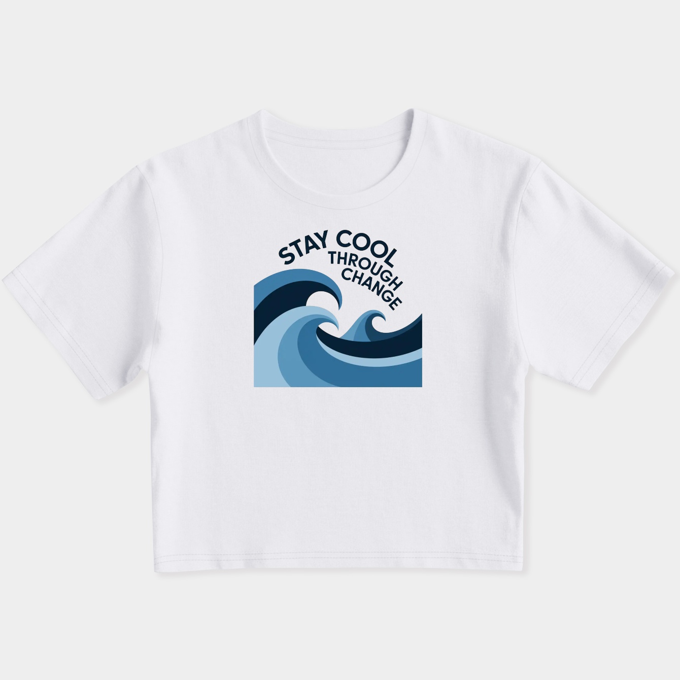 Stay Cool Through Change Waves Women's Slim Fit Baby Tee