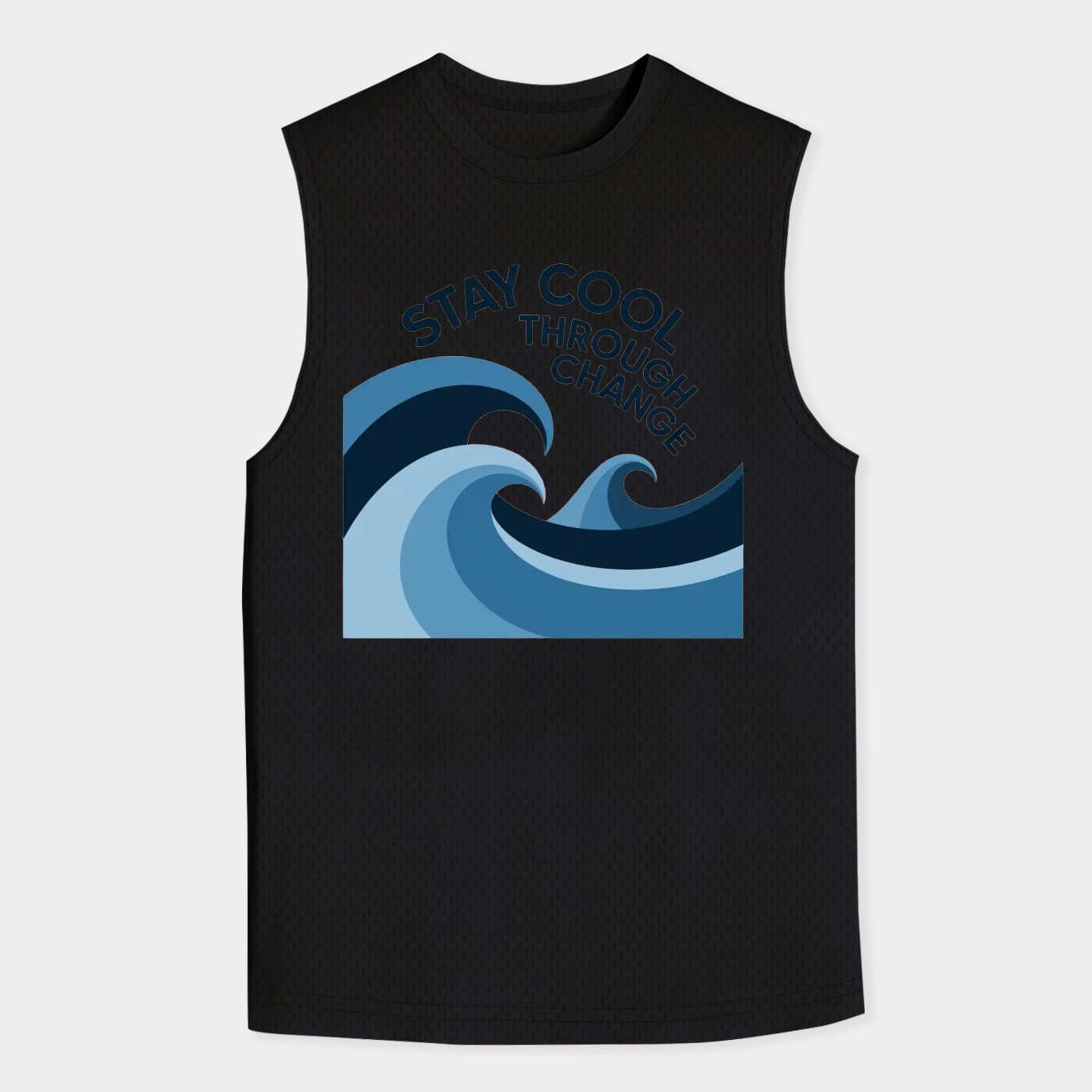 Stay Cool Through Change Waves Men's Big & Tall Tank Top