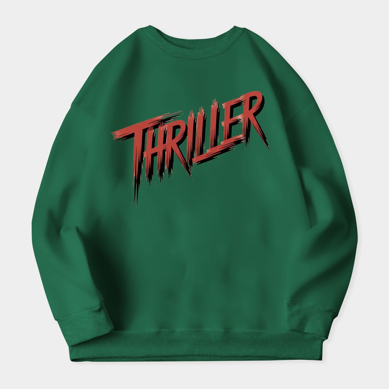 Thriller Red Script Design Women's Plus Size Sweatshirt