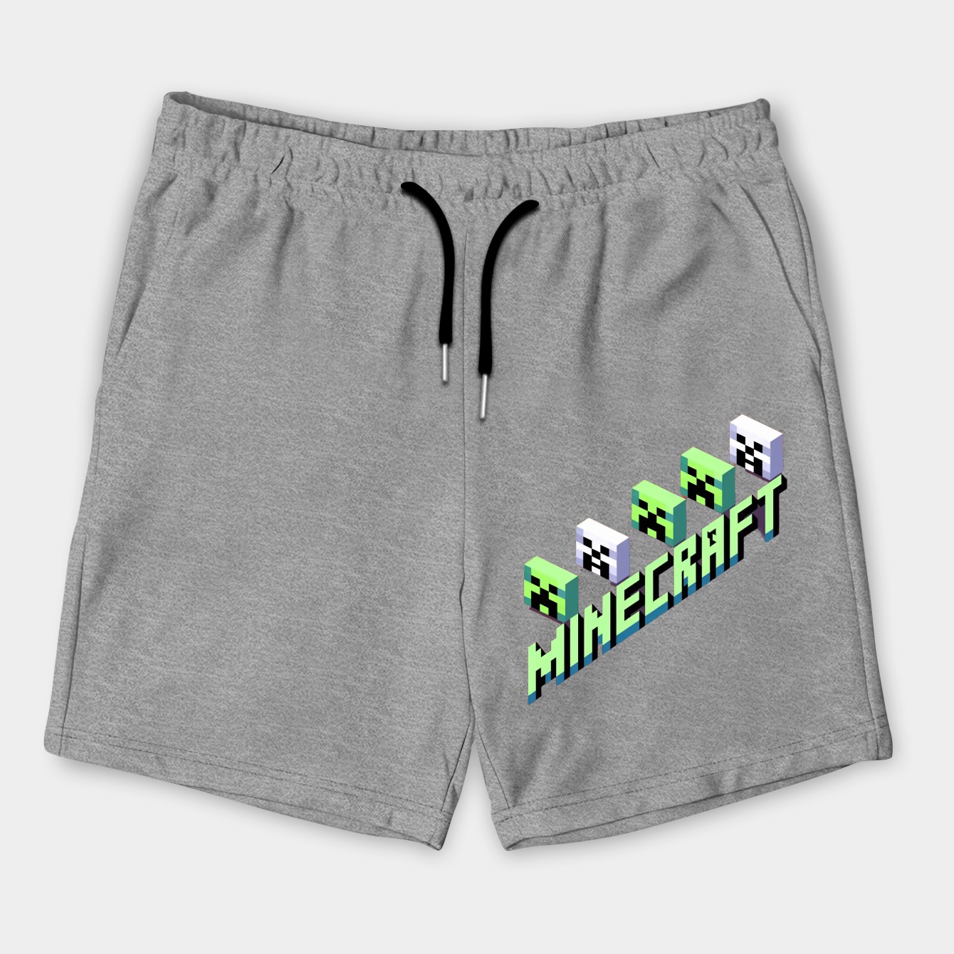 Minecraft Creeper Skeleton Heads Men's Shorts