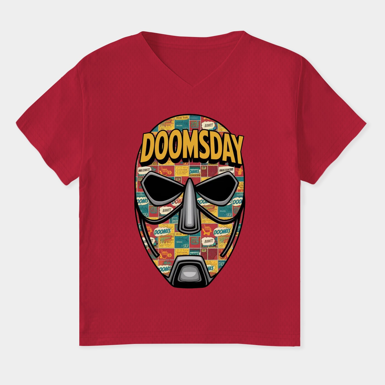 mf-doom comic mask design Women's Plus Size V-Neck T-Shirt