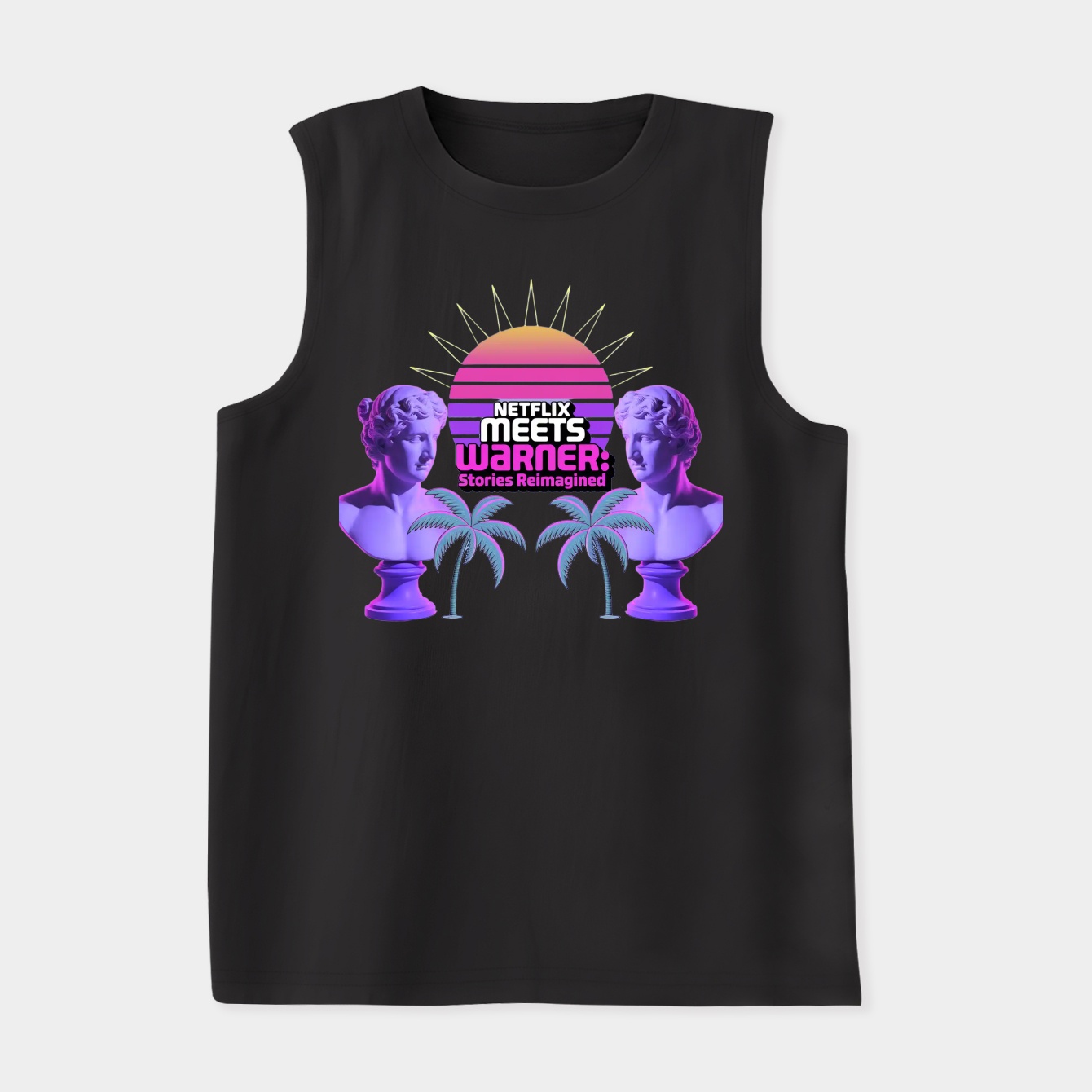 Vaporwave Legends: Neon Story Fusion Women's Soft Tank Top