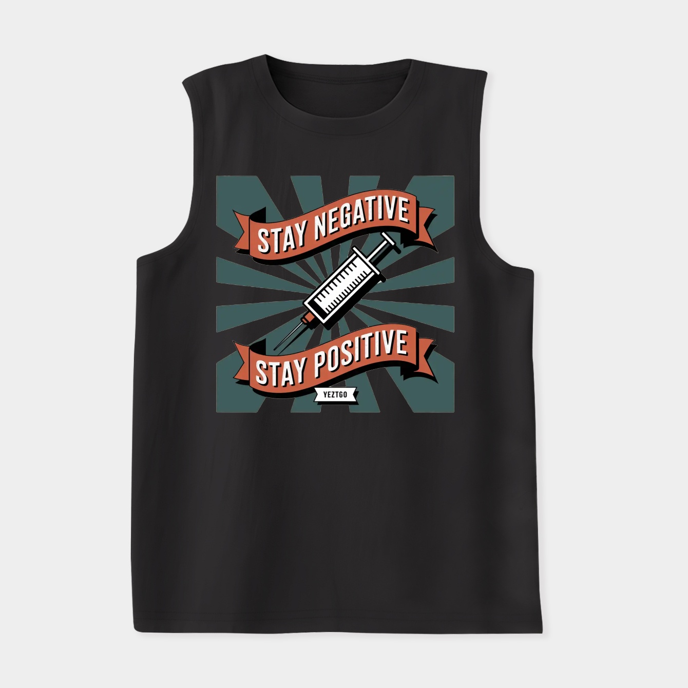 Stay Positive Stay Negative Retro Syringe