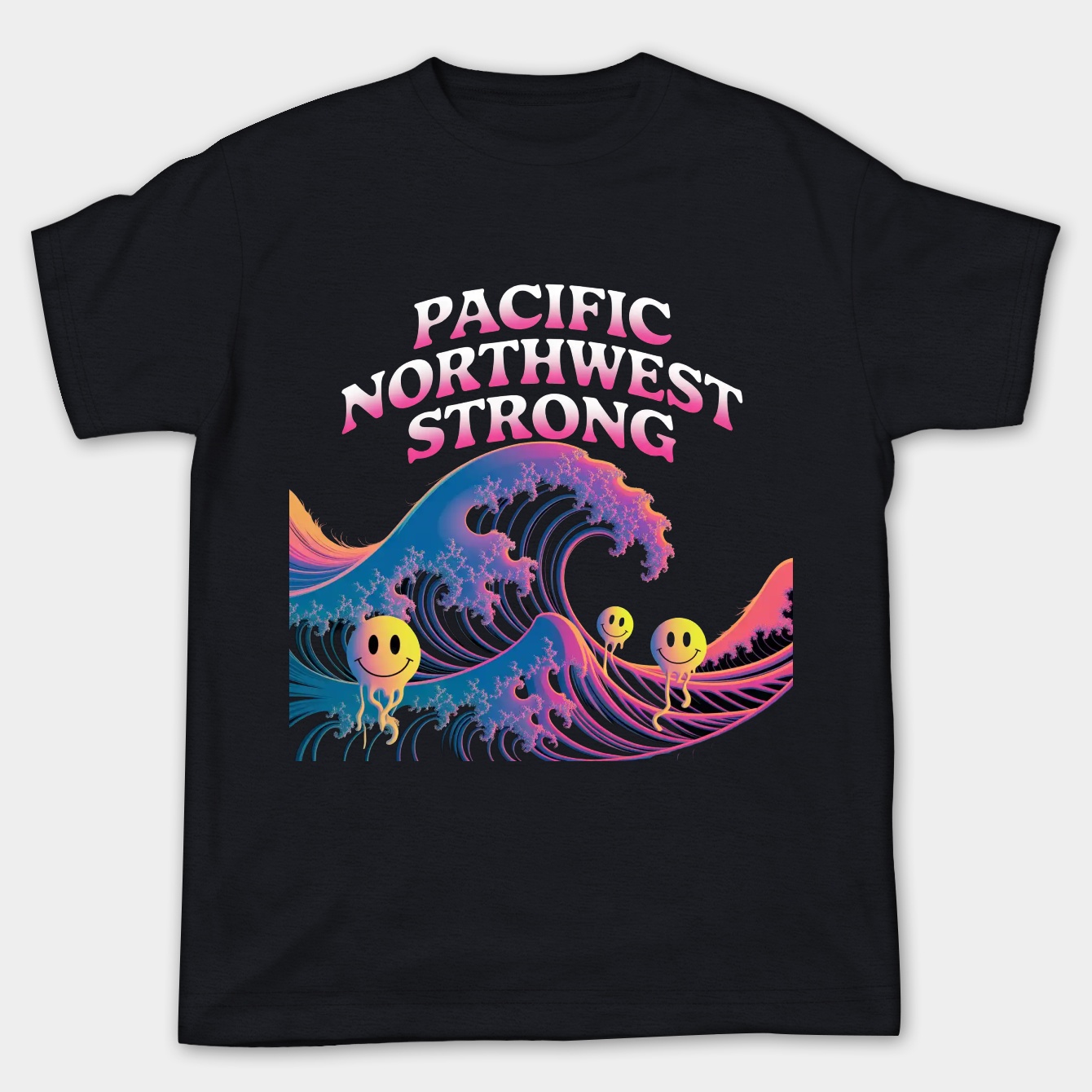 Pacific Northwest Psychedelic Wave Women's Plus Size T-shirt