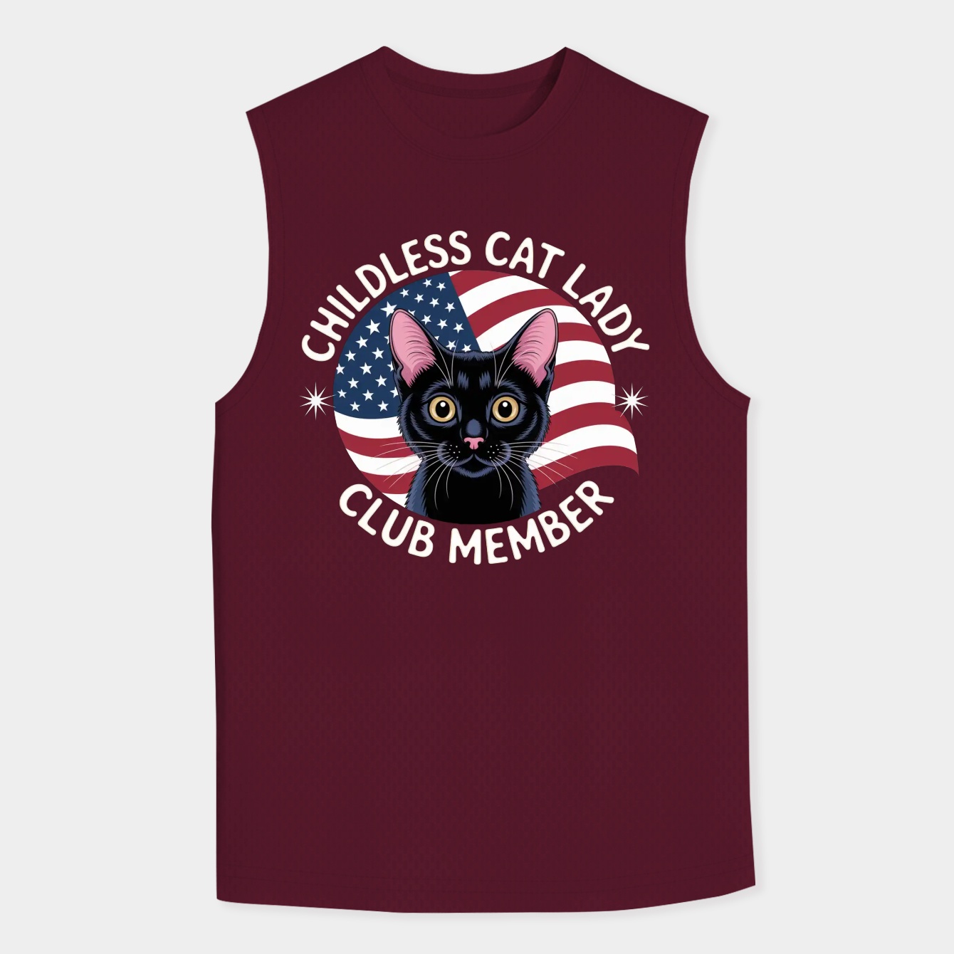 Childless Cat Lady Club Member, Anti-JD Vance, Kamala Harris For President 2024 Men's Big & Tall Tank Top
