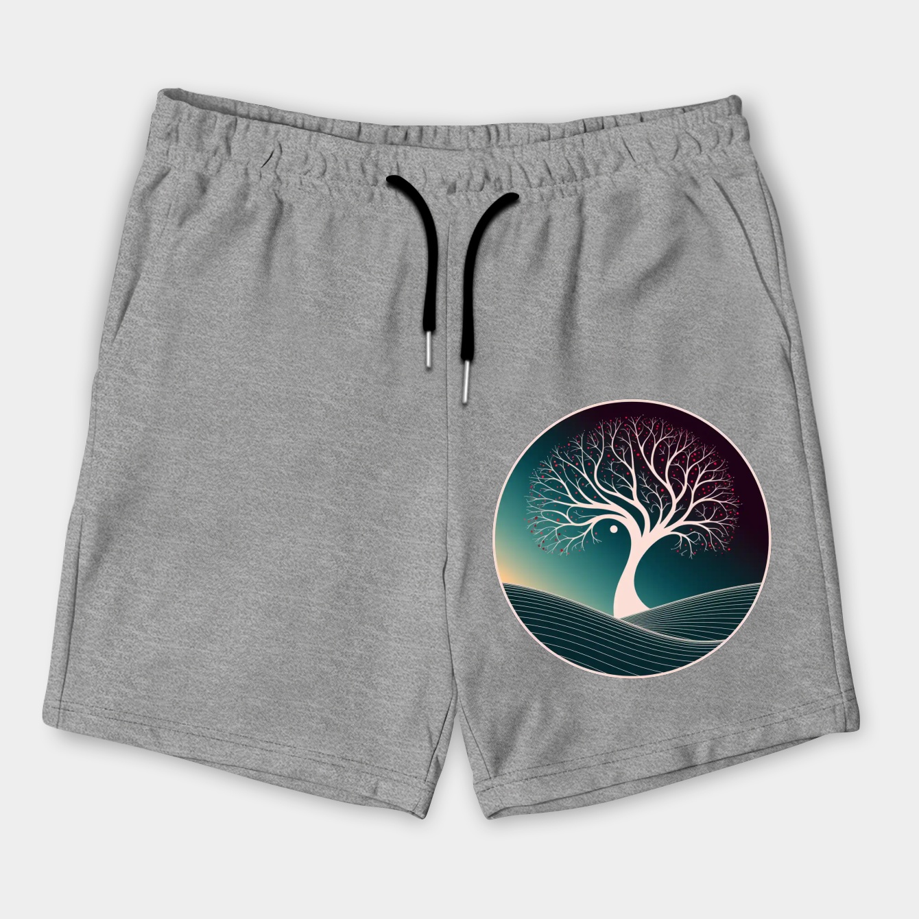 Winter Night Tree Landscape Men's Shorts
