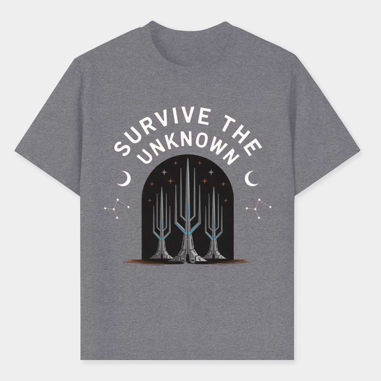 Survive the Unknown Sci-Fi Forest Men's T-Shirt