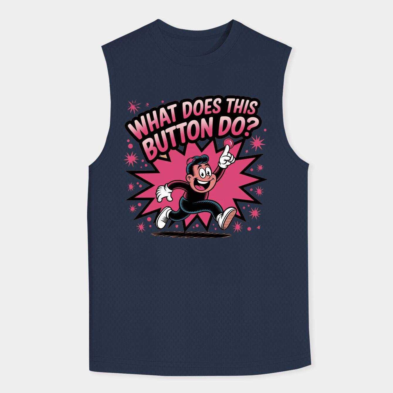 Dee Dee what does this button do? Men's Big & Tall Tank Top