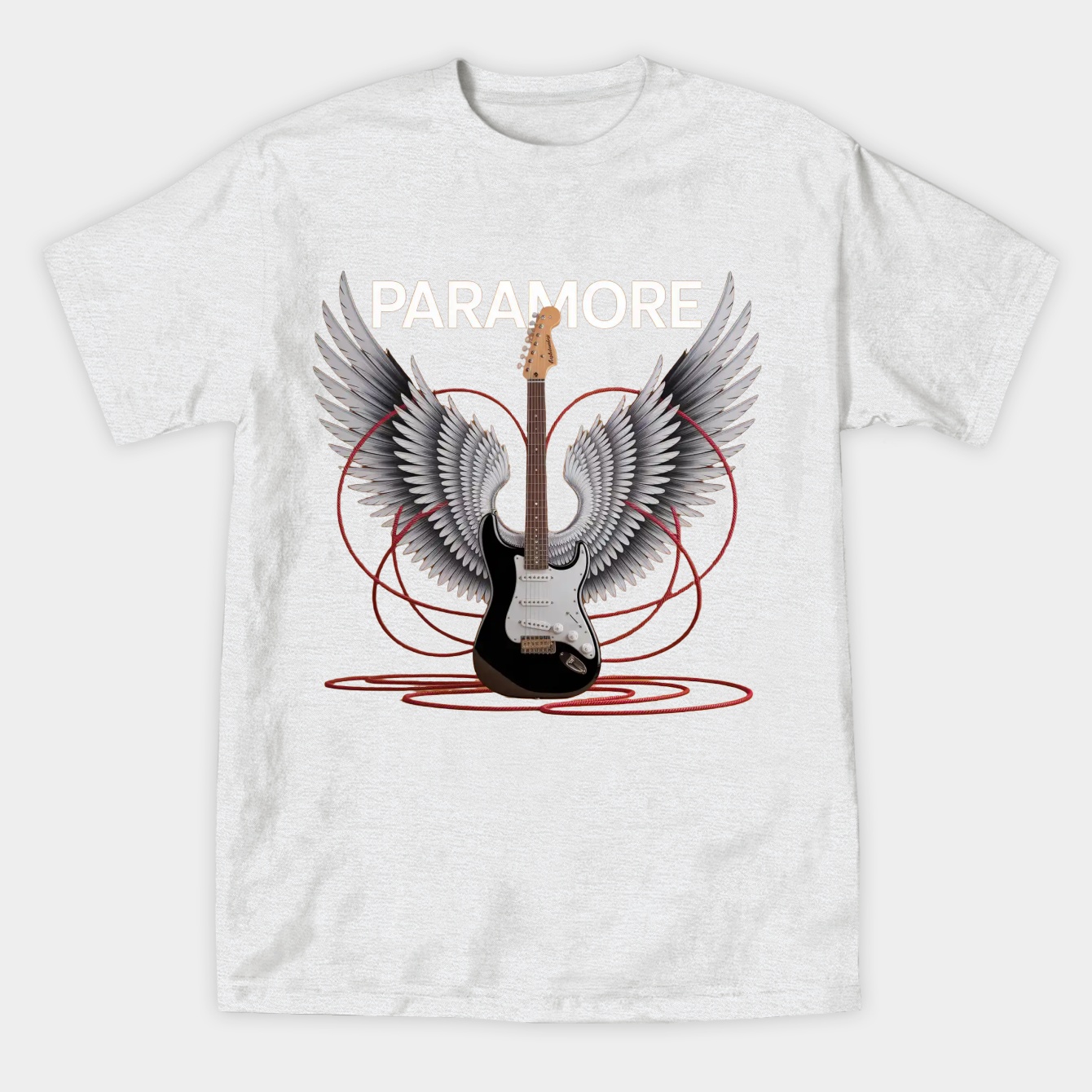 Paramore Guitar Wings Women's Athletic Performance T-Shirt