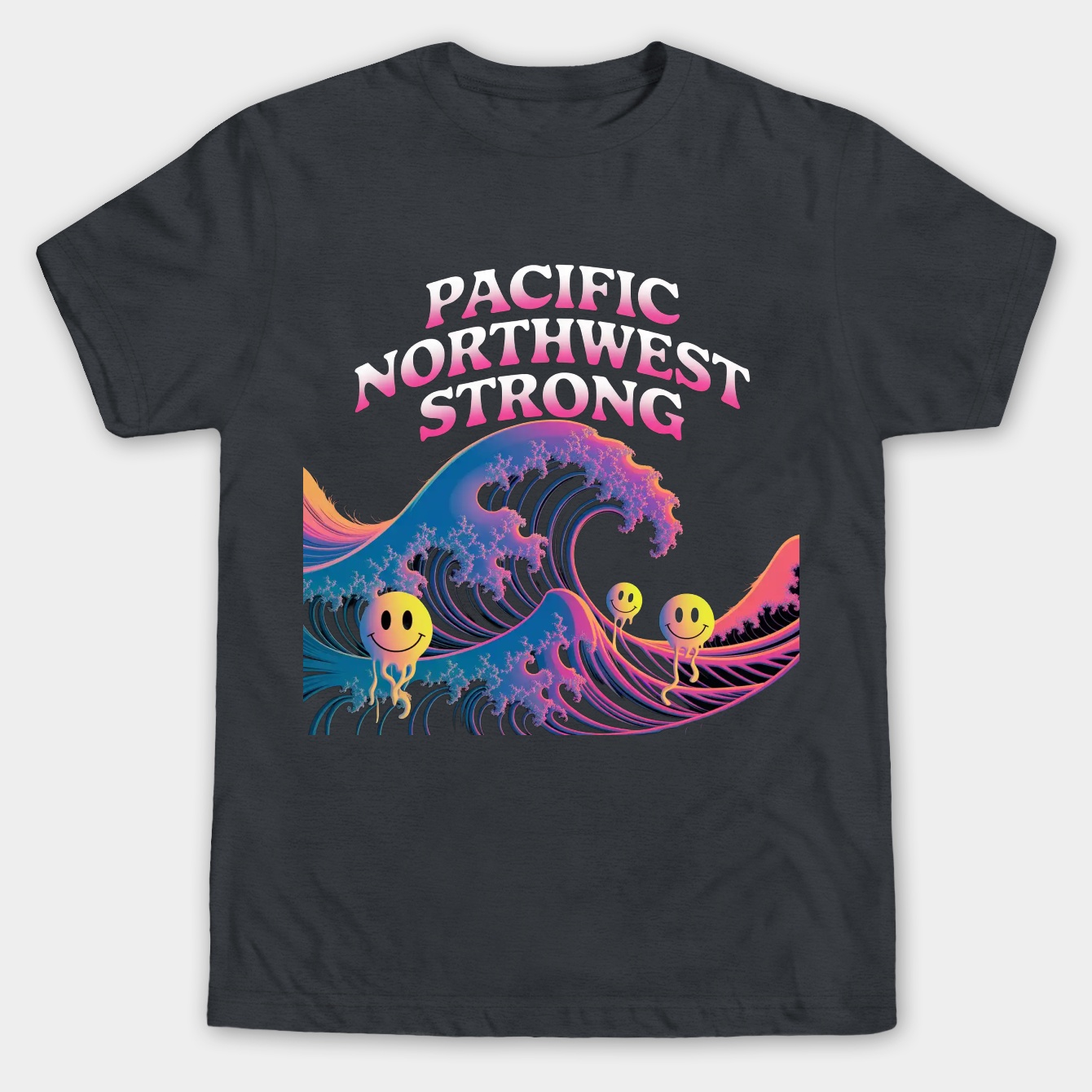 Pacific Northwest Psychedelic Wave Men's Big & Tall T-shirt