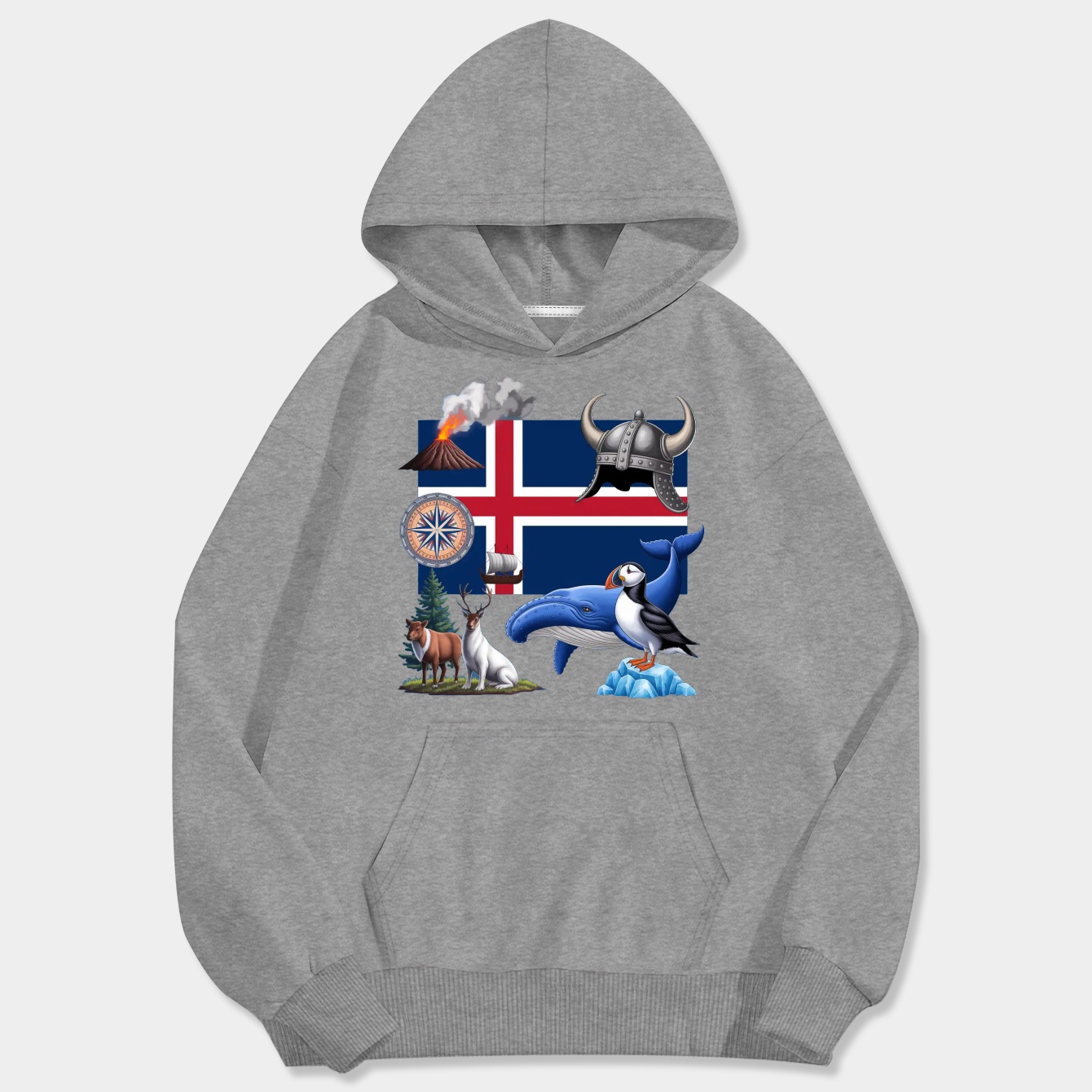 Iceland Pride Men's Big & Tall Hoodie