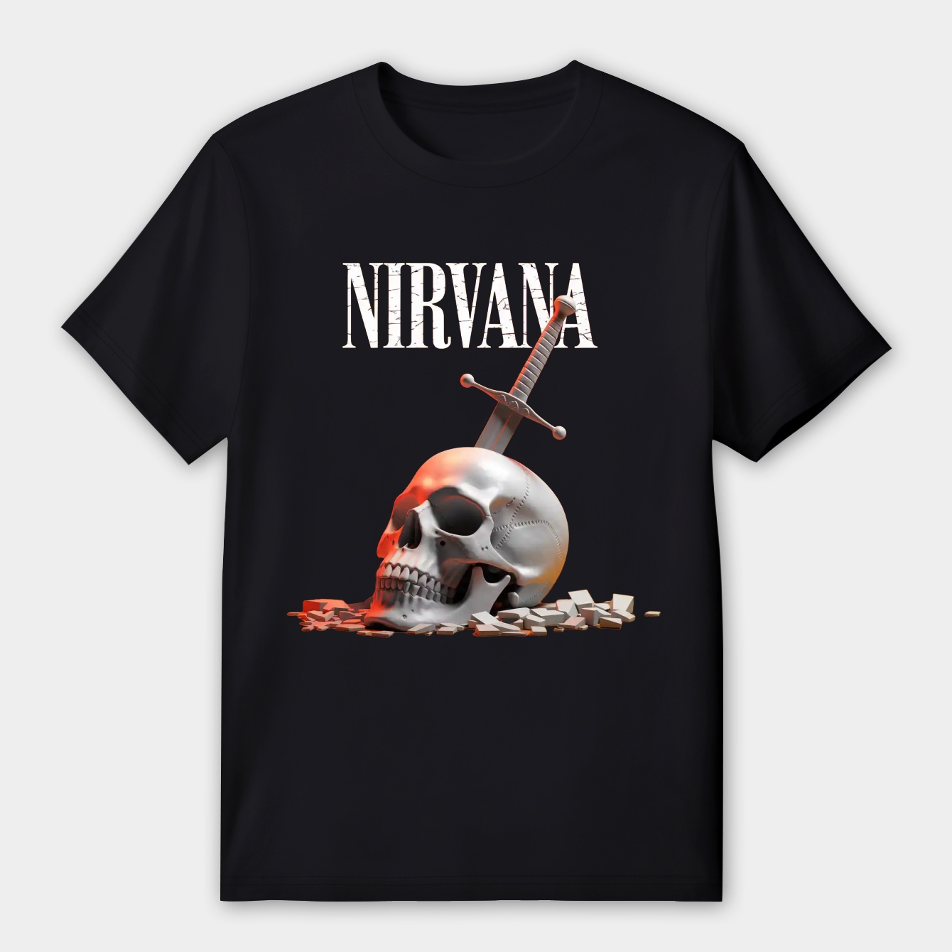 Nirvana Skull Sword Women's Premium Soft T-Shirt