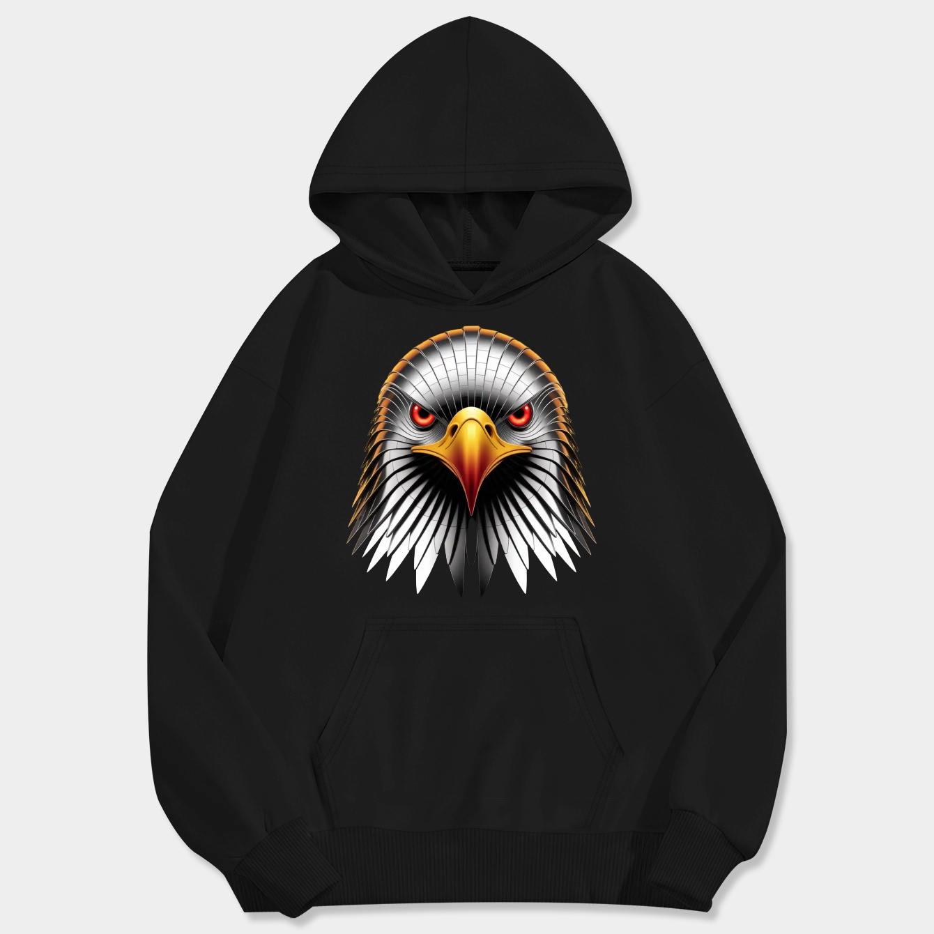 iron eagle head design Men's Big & Tall Hoodie