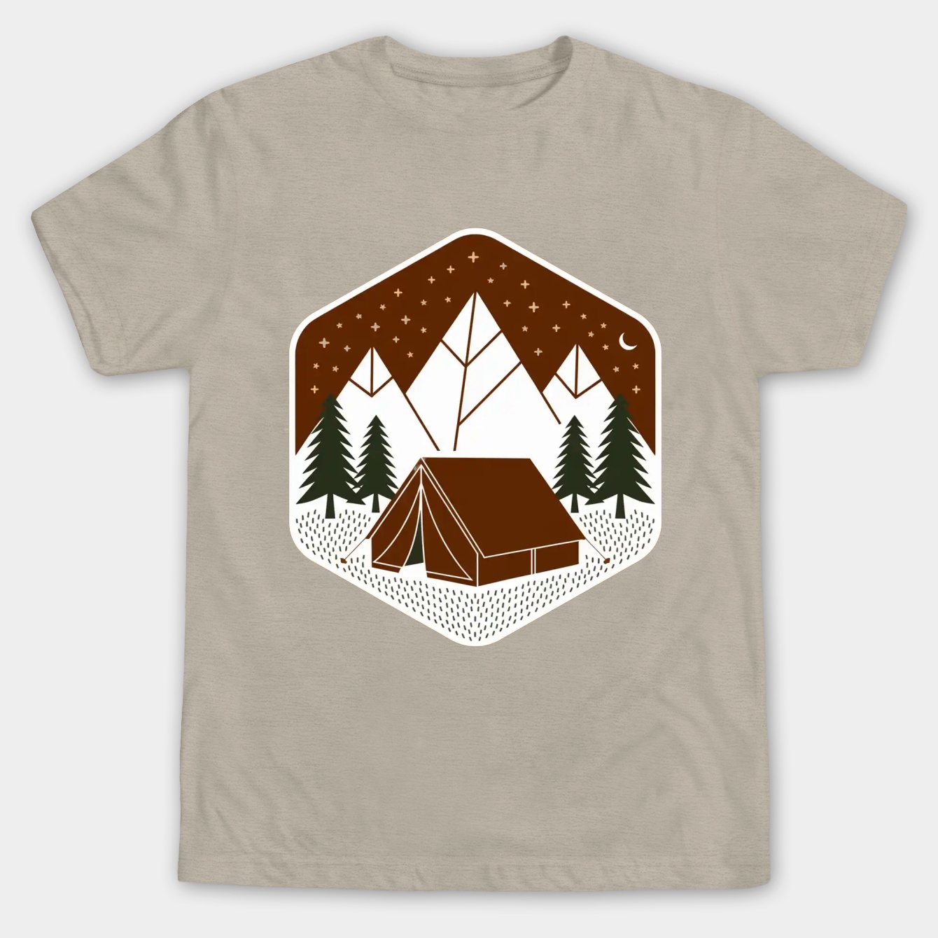 Camping Under Mountain Stars Men's Big & Tall T-shirt