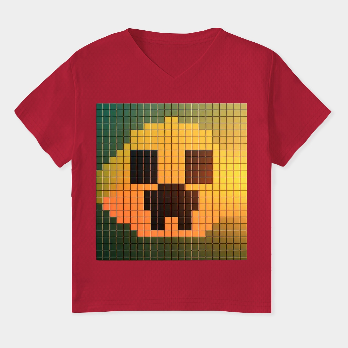 Minecraft Creeper Big Face Women's Plus Size V-Neck T-Shirt