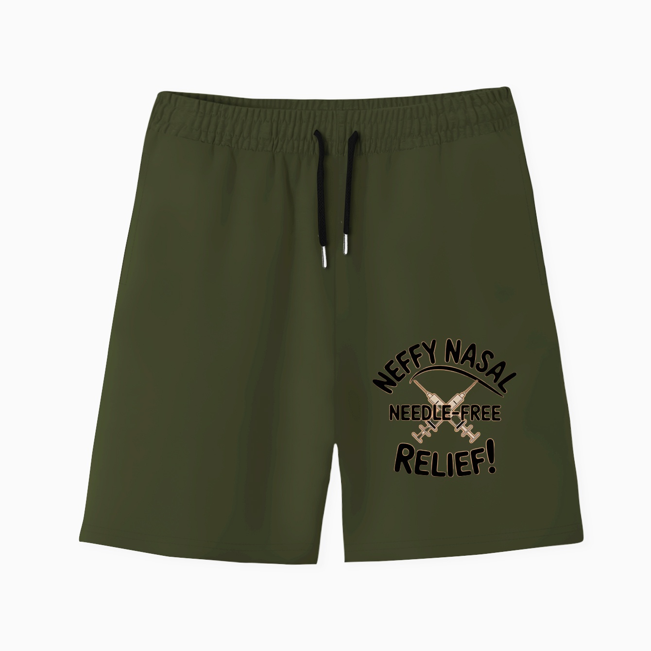 Needle-Free Relief Bold Statement Men's Quick-Dry Athletic Shorts