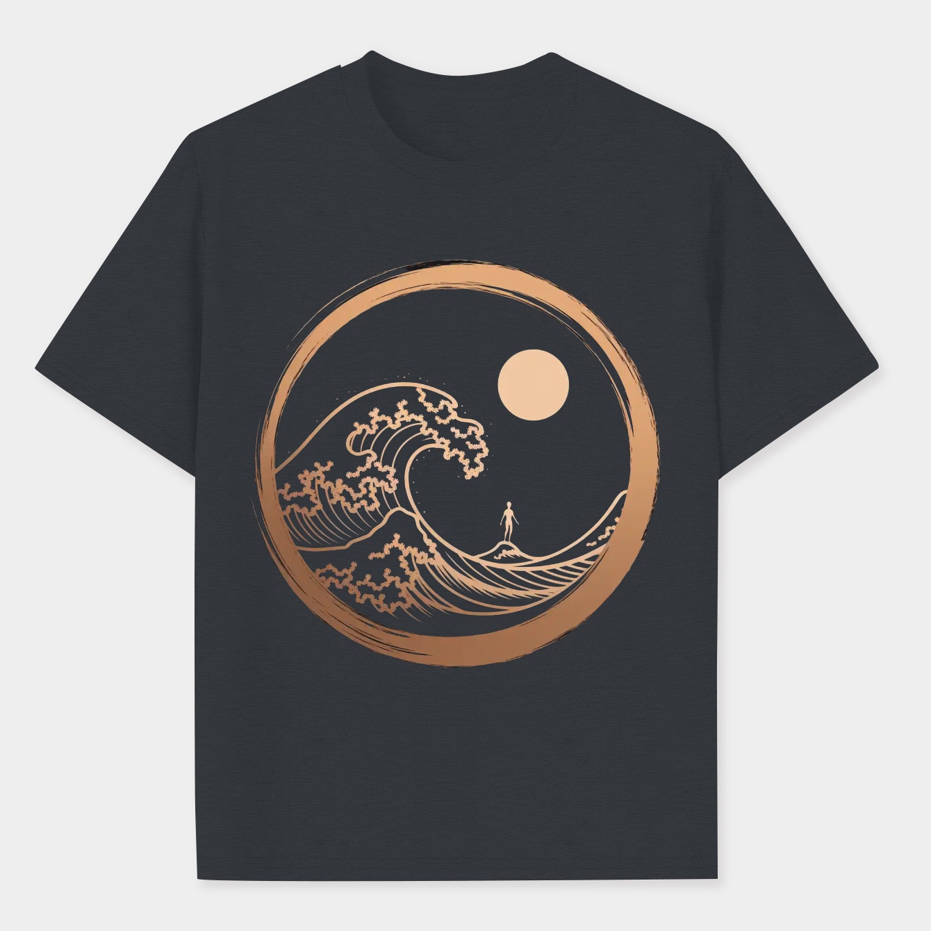 Moonlit Tide Men's Performance Athletic T-Shirt