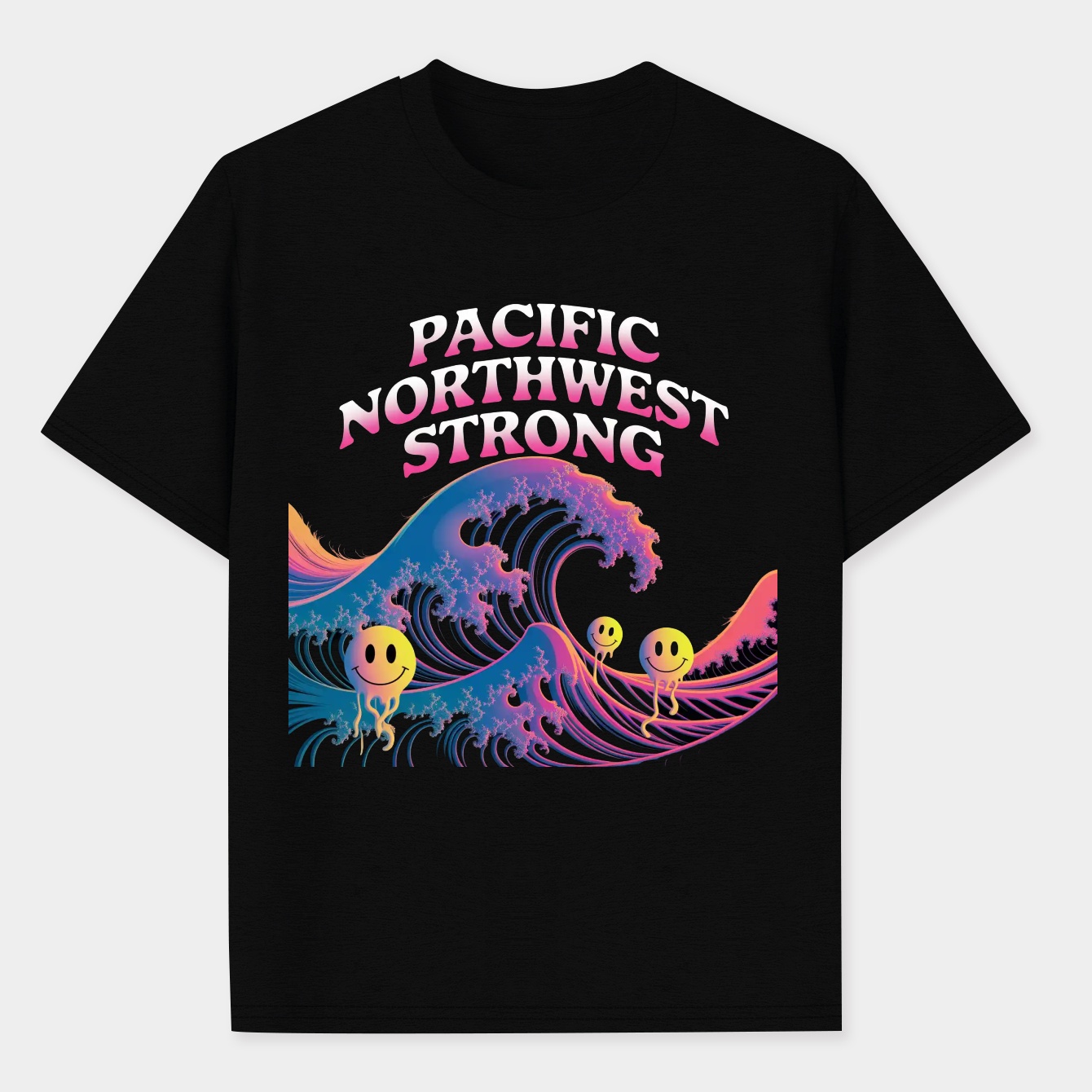 Pacific Northwest Psychedelic Wave Men's Performance Athletic T-Shirt