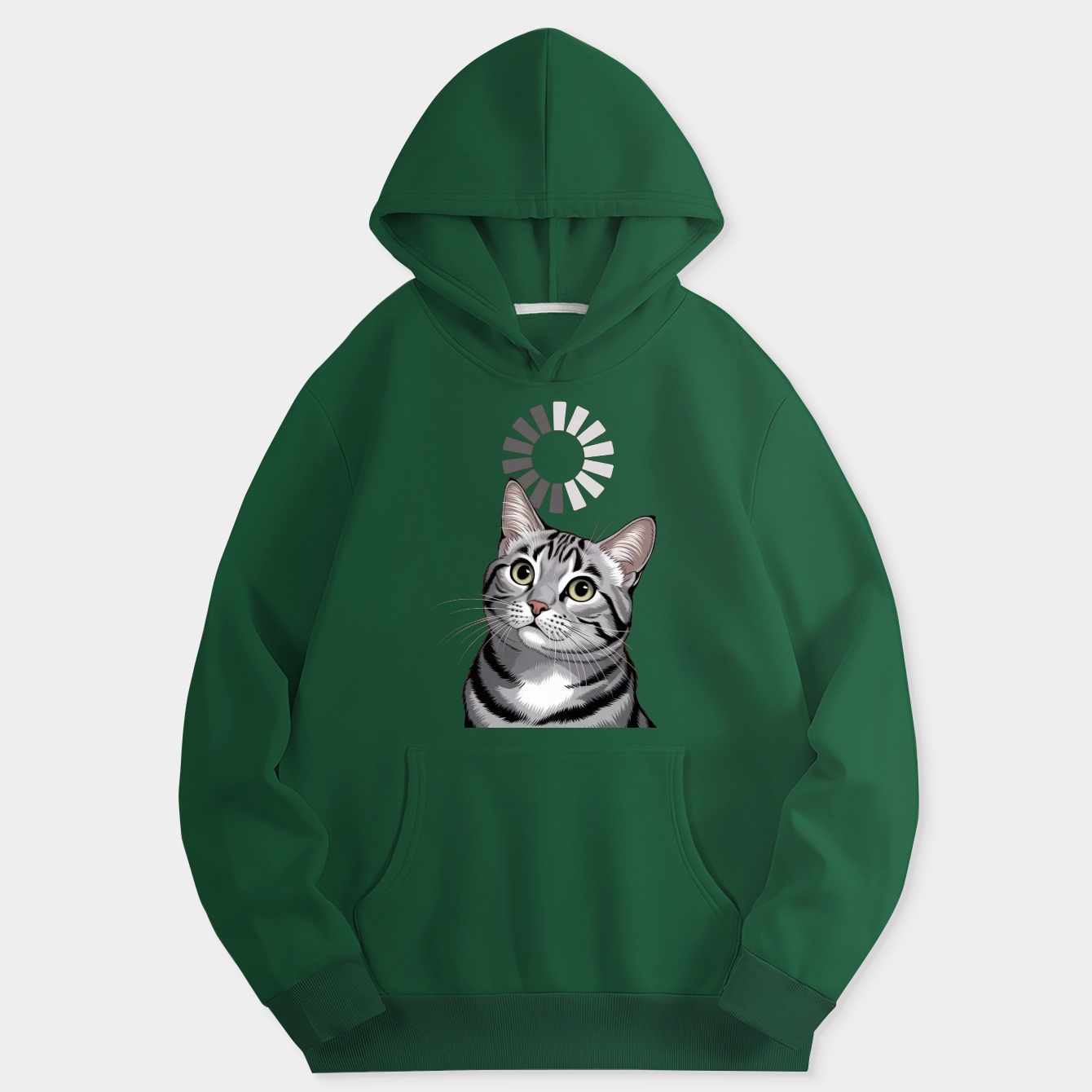 Funny loading cat print Women's Hoodie
