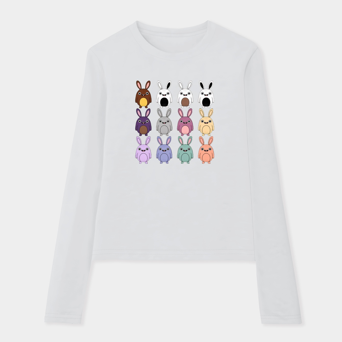 Labubu Rainbow Women's Soft Long Sleeve T-Shirt