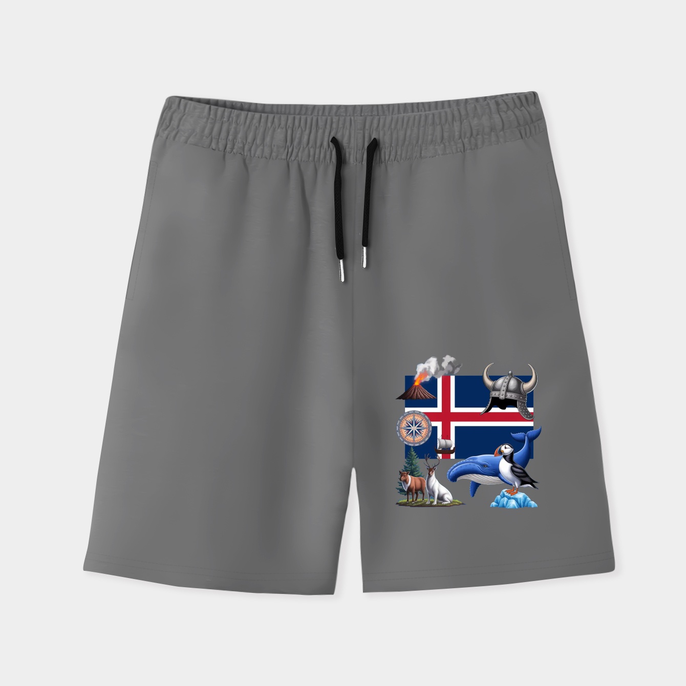 Iceland Pride Men's Quick-Dry Athletic Shorts