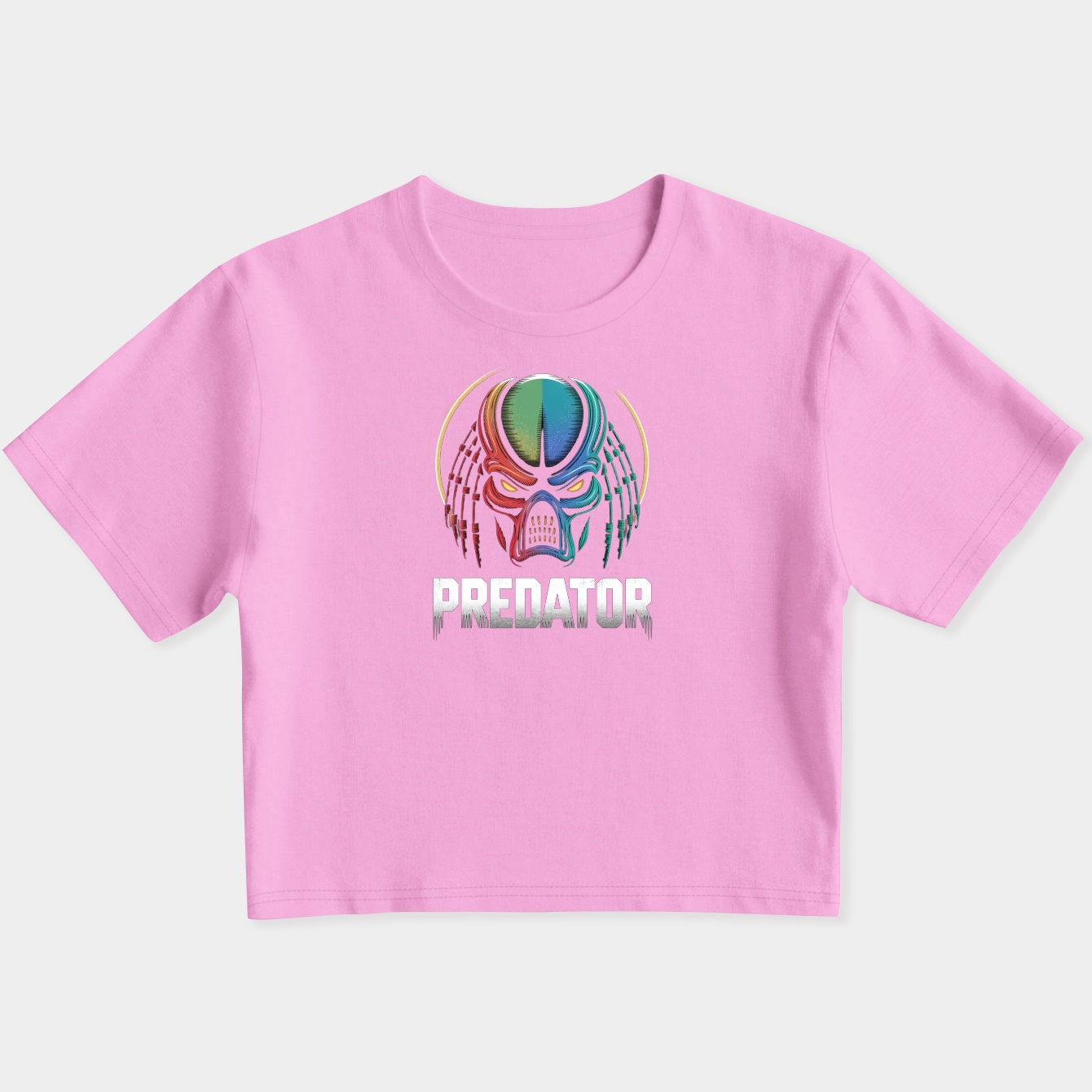 Alien Predator Circle Pose Women's Slim Fit Baby Tee