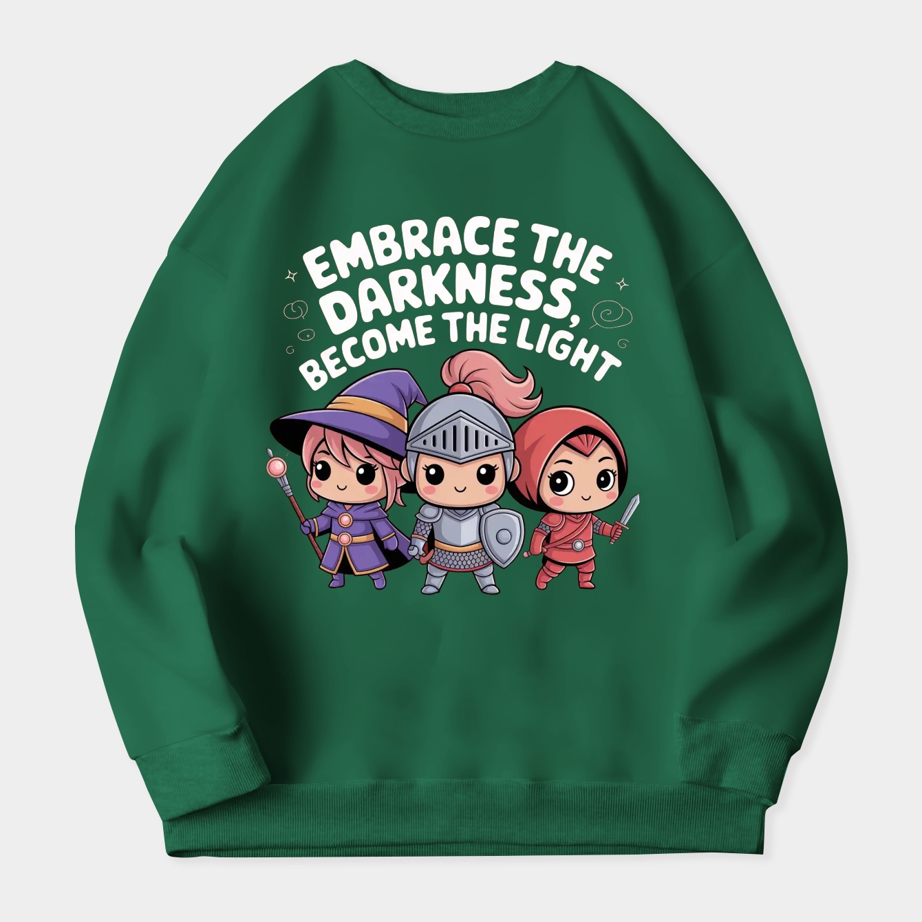 Chibi RPG Heroes: Light and Shadow Women's Plus Size Sweatshirt