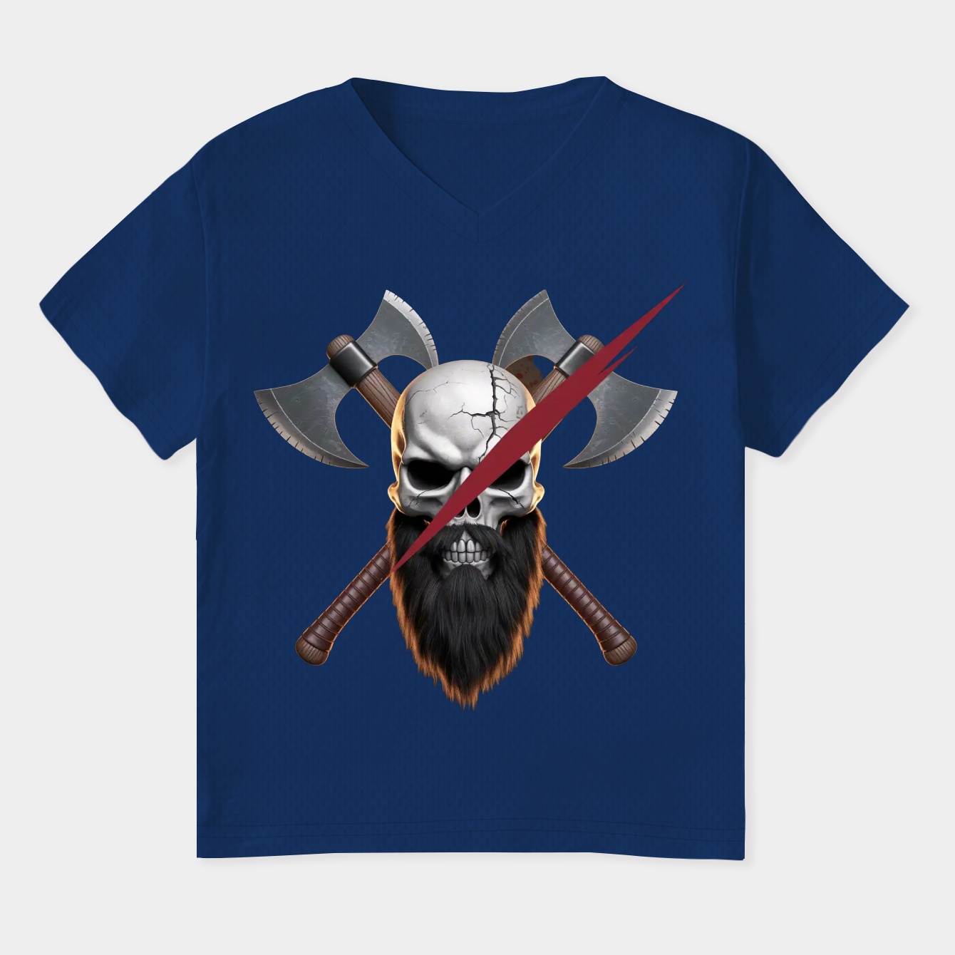 Skull Kratos Women's Plus Size V-Neck T-Shirt