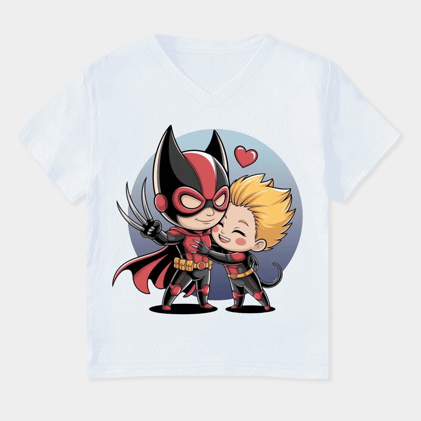 Mini Deadpool and Friend Wolverine Women's Plus Size V-Neck T-Shirt