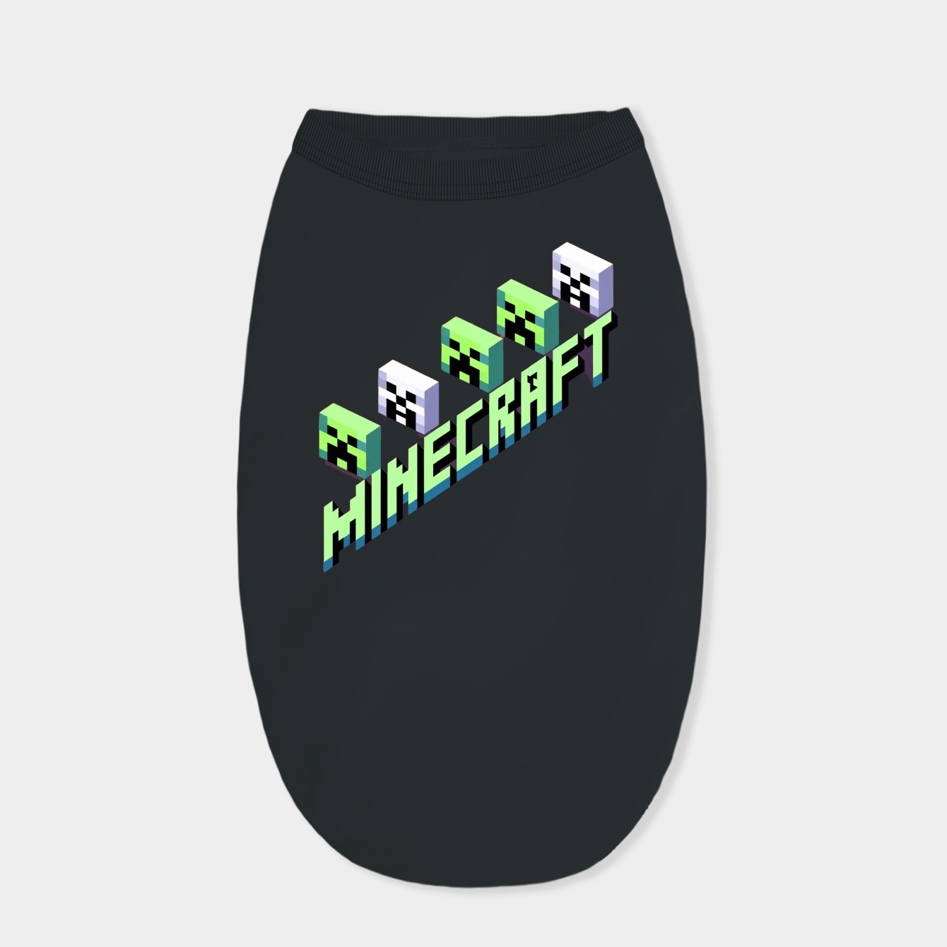 Minecraft Creeper Skeleton Heads Dog Shirt