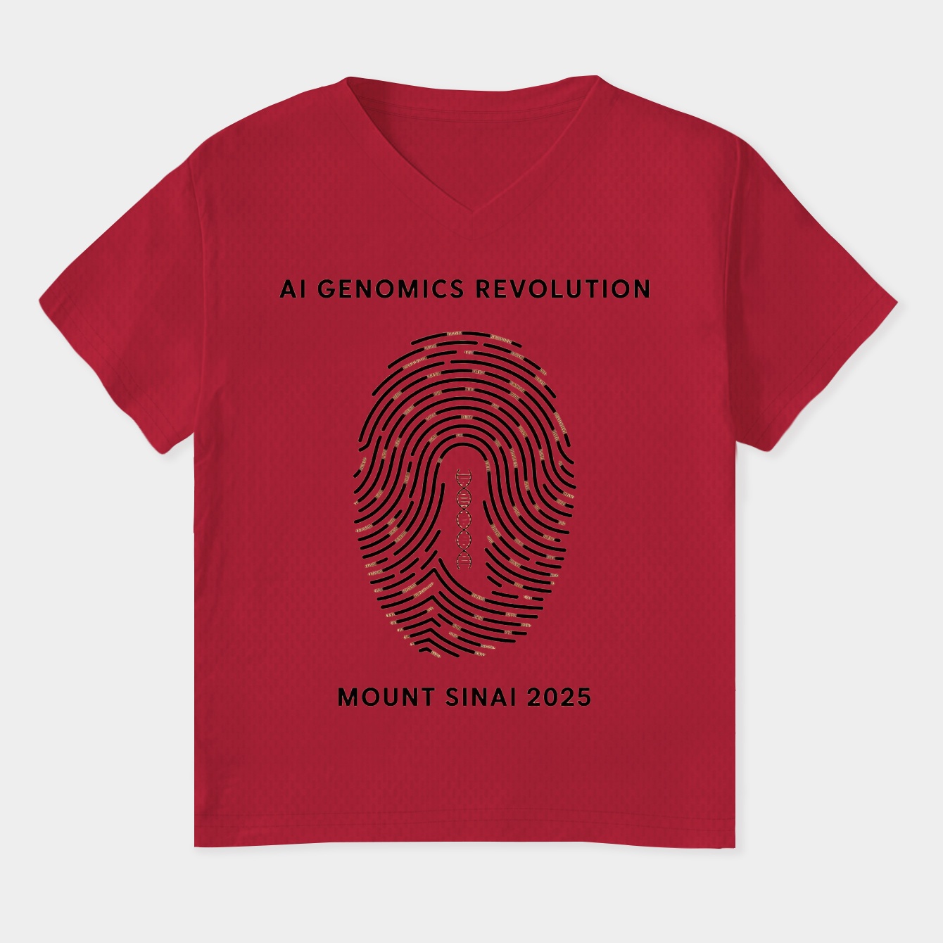 AI Genomics Revolution Fingerprint Women's Plus Size V-Neck T-Shirt