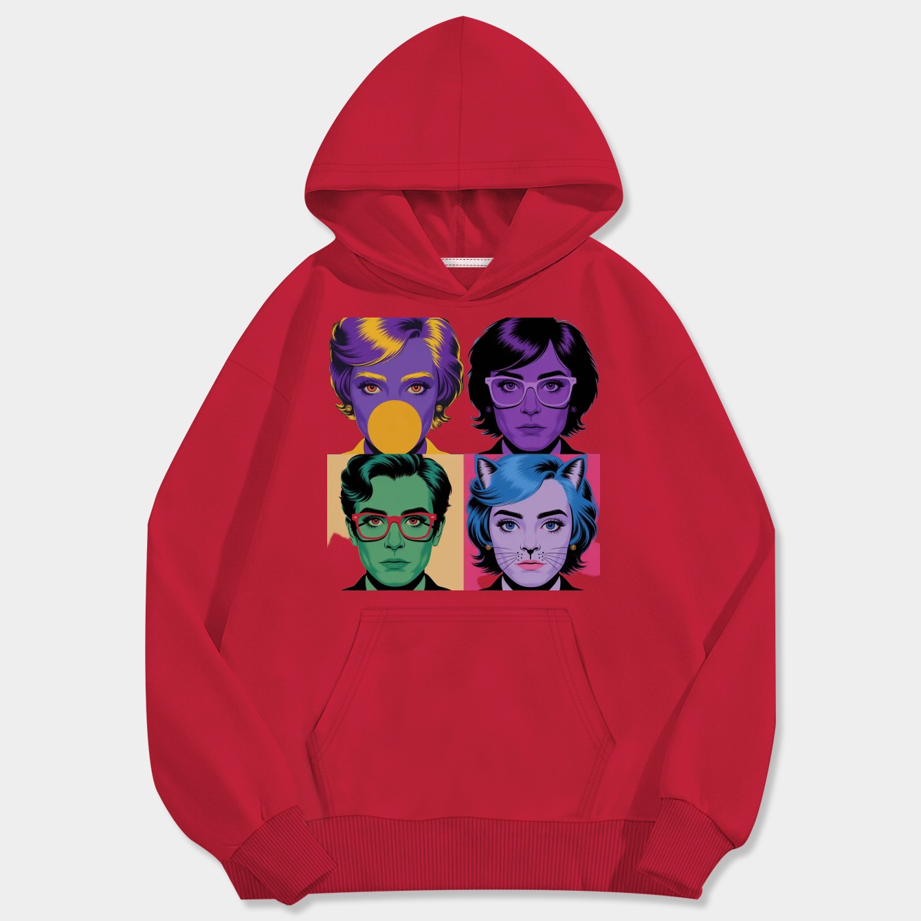 Dandadan Anime Eyes Panel Men's Big & Tall Hoodie