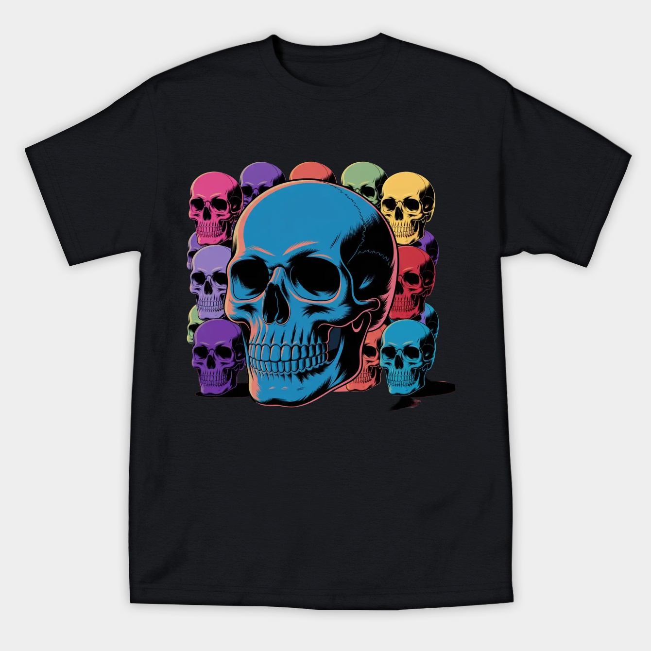 Skully Flower 3 Women's Athletic Performance T-Shirt