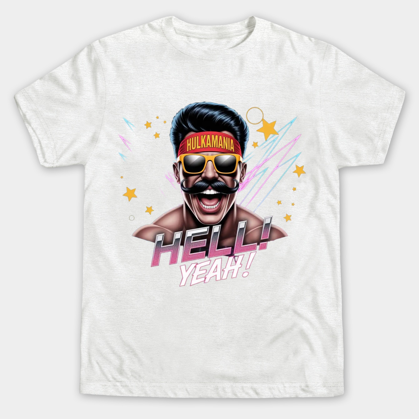 Hulk Hogan Poster Retro Yeah Men's Big & Tall T-shirt