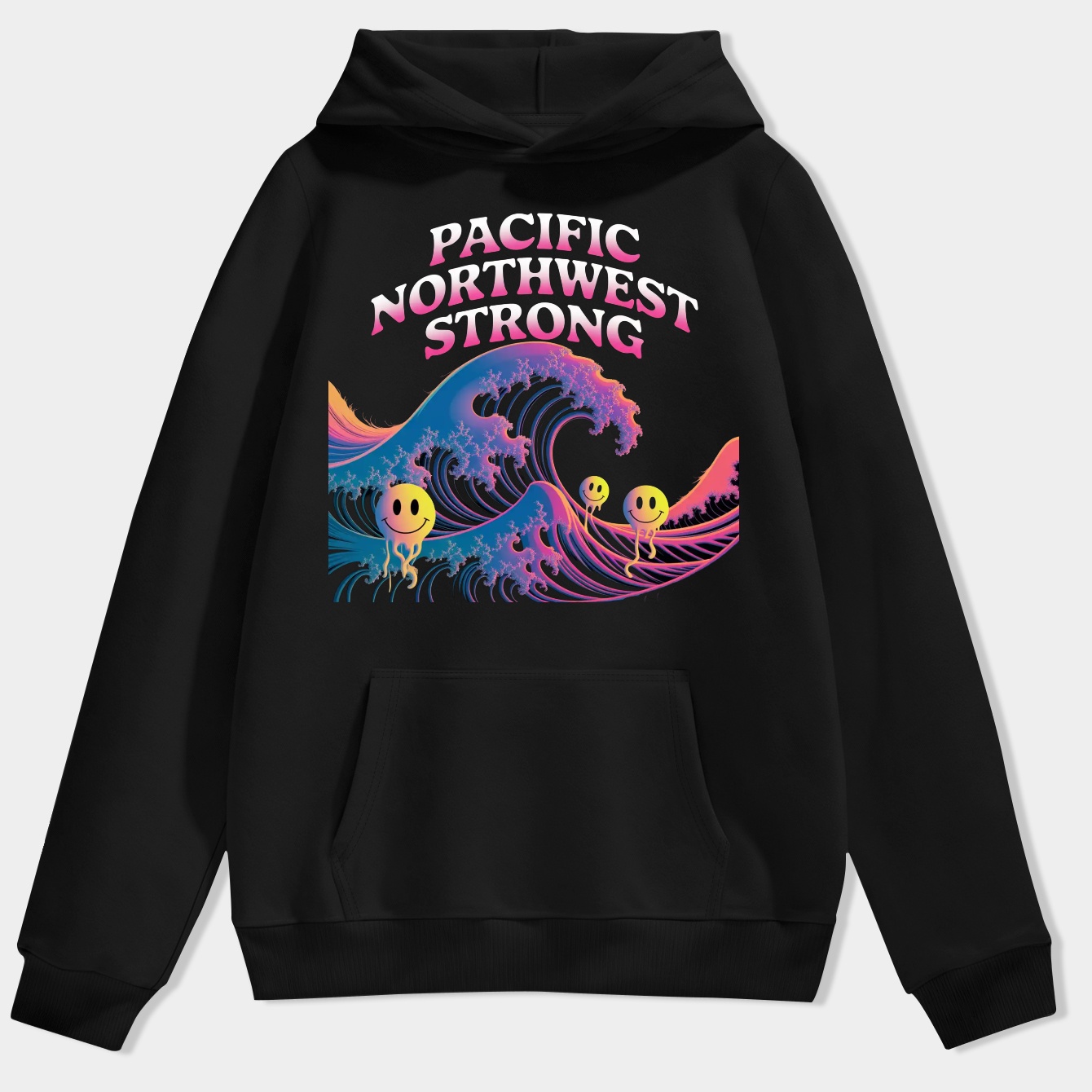 Pacific Northwest Psychedelic Wave Men's Hoodie