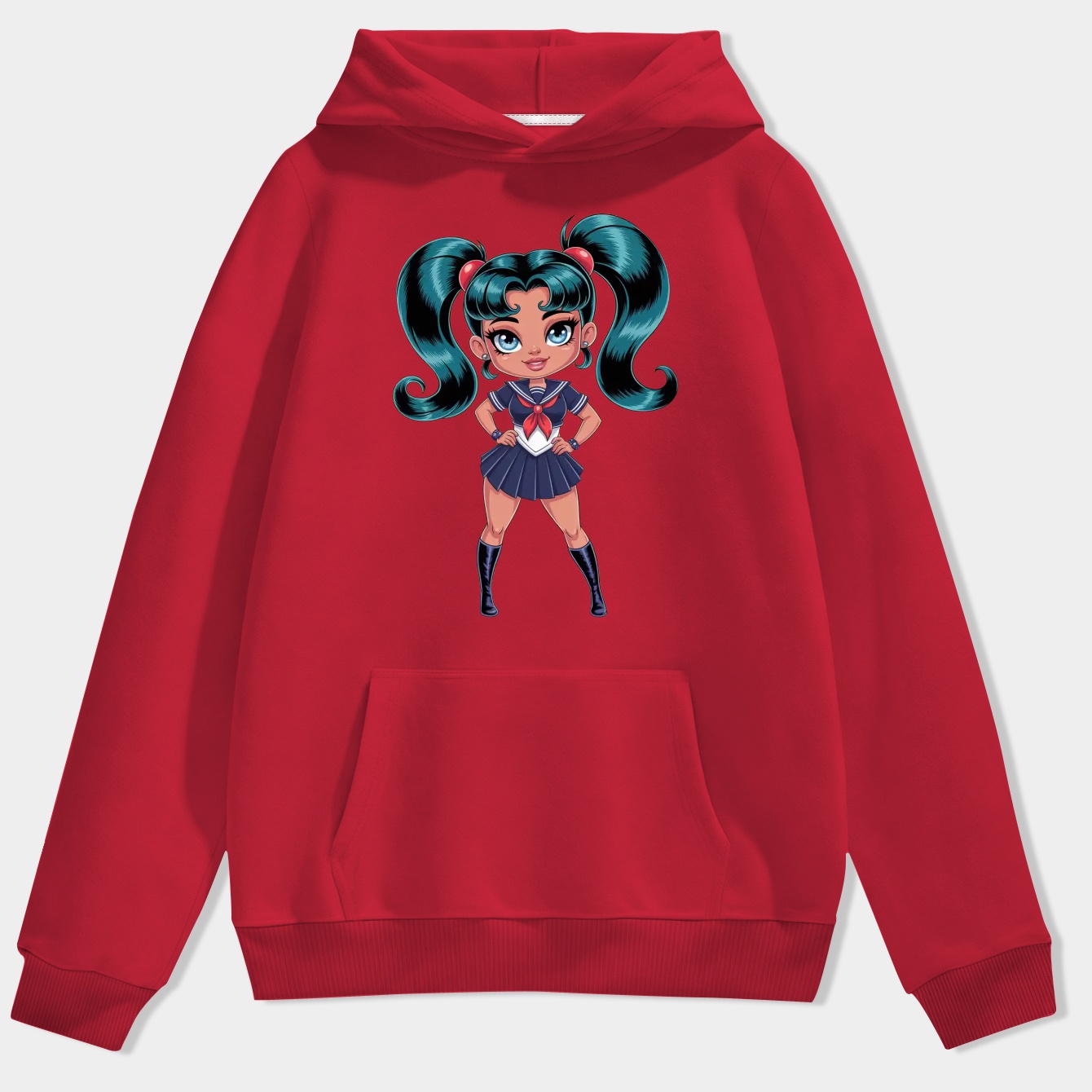 Sailor Miku Chibi Style Men's Hoodie