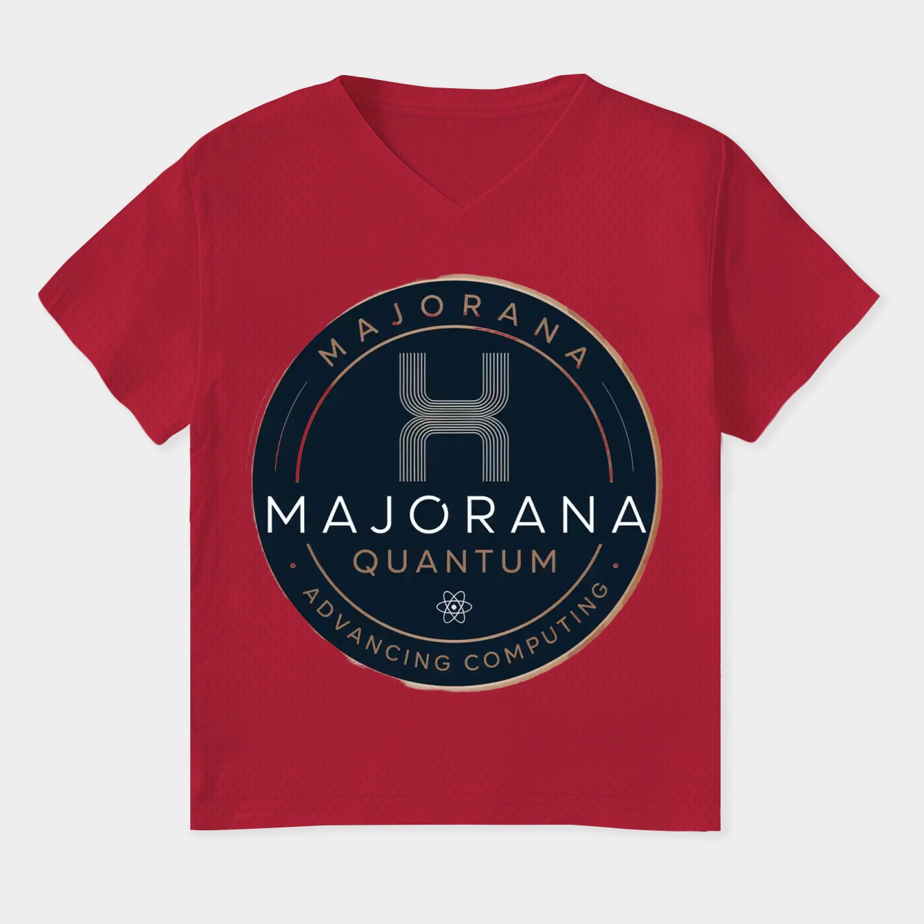 Majorana Quantum Computing Emblem Women's Plus Size V-Neck T-Shirt